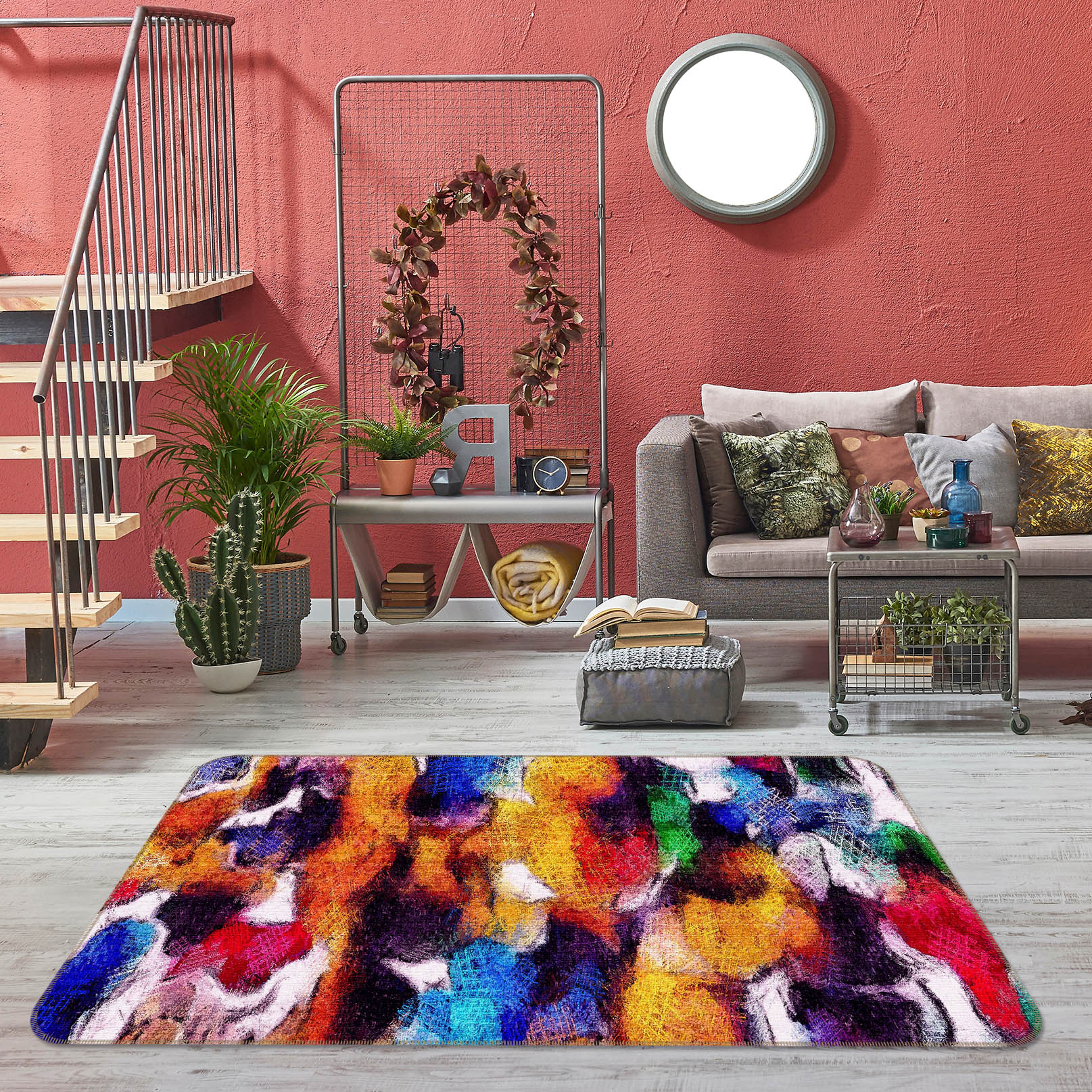 3D Color Pattern 27099 Non Slip Rug Mat