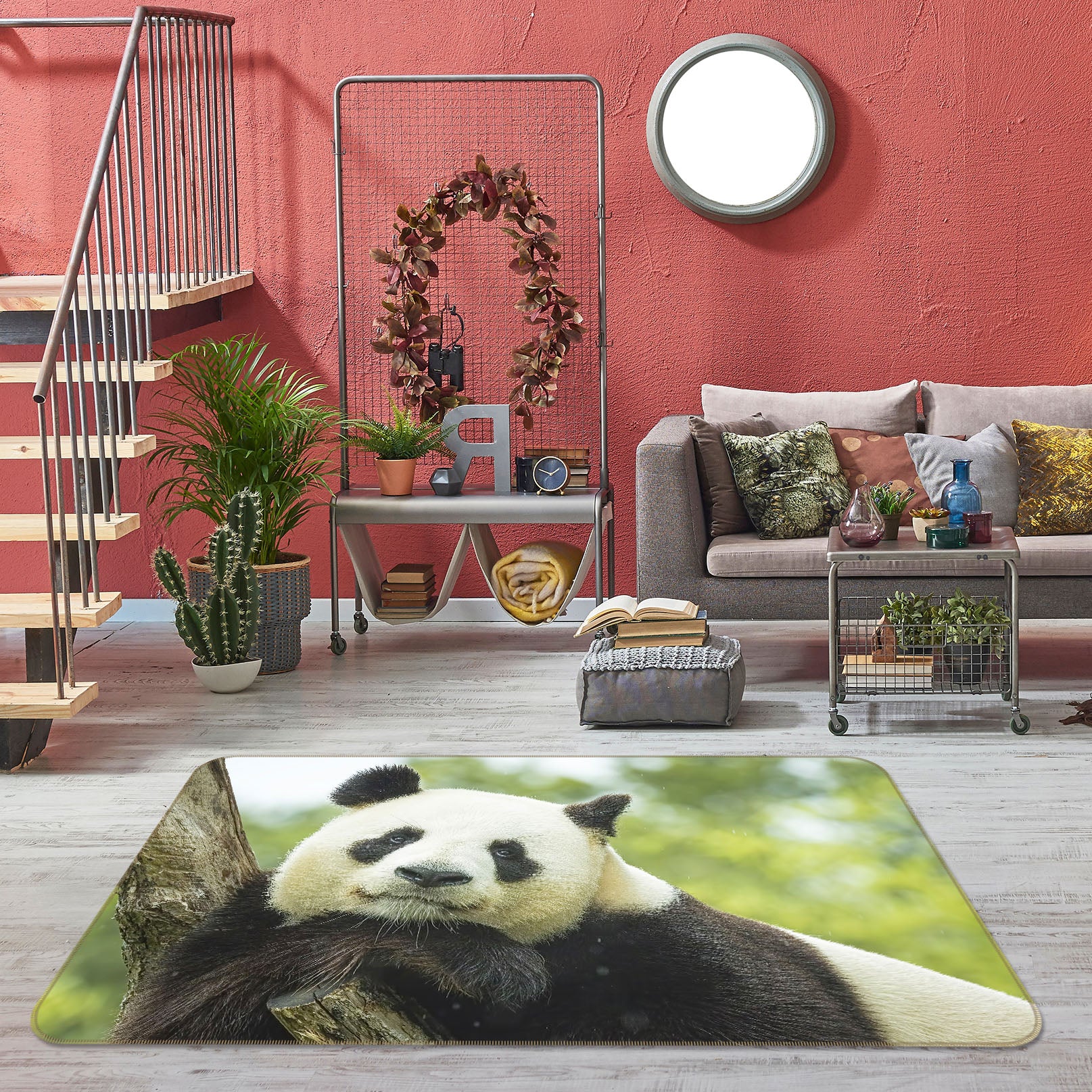 3D Adult Panda 114 Animal Non Slip Rug Mat