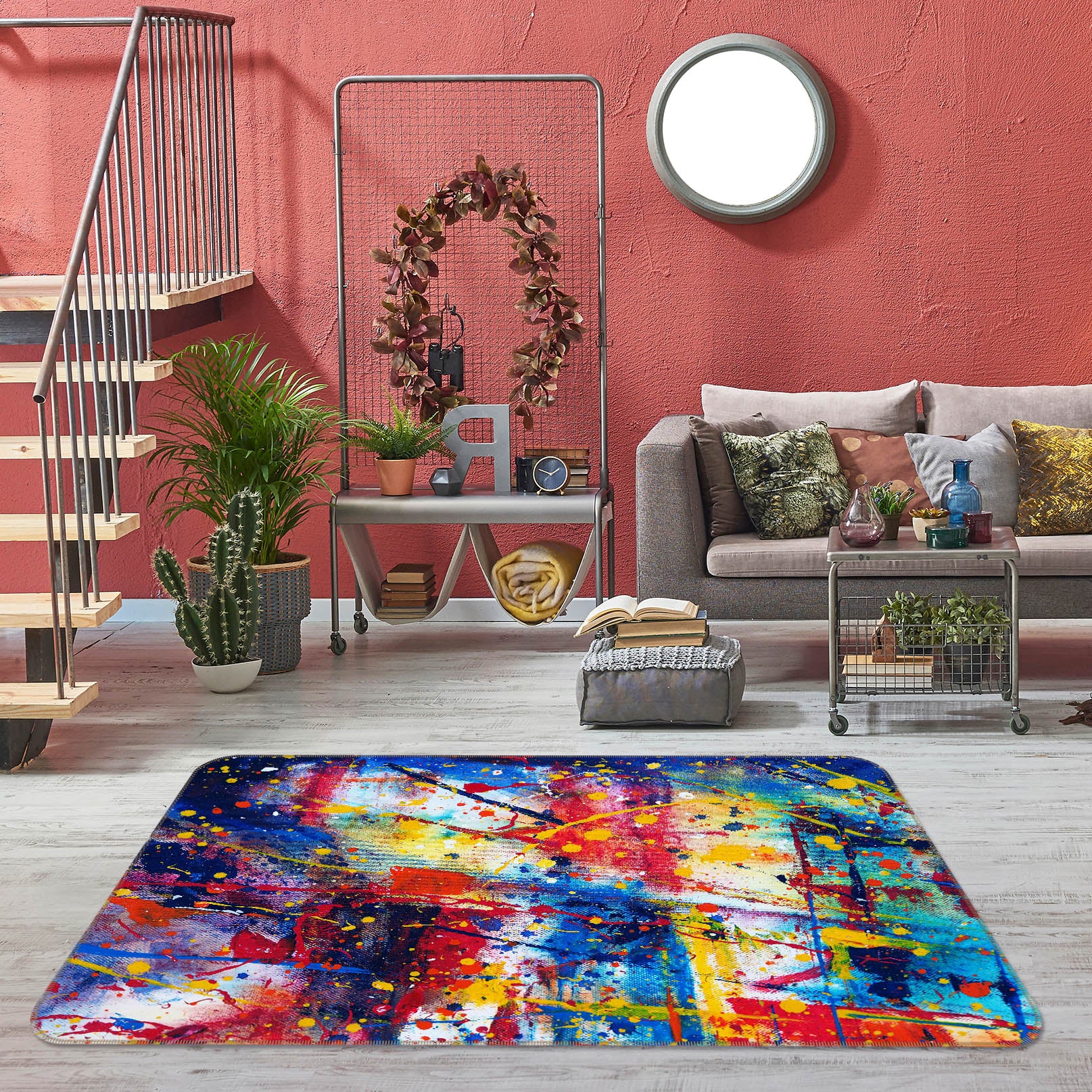 3D Pattern 34074 Non Slip Rug Mat