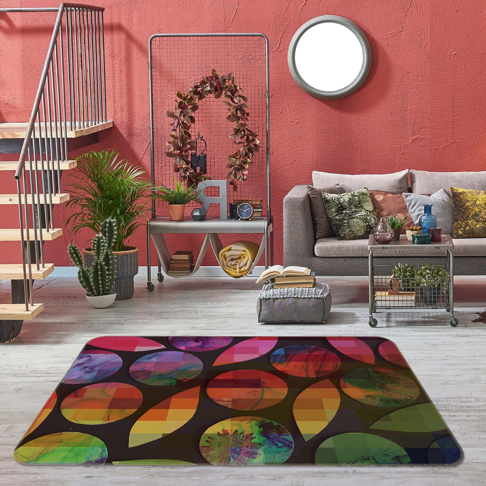 3D Colored Geometric Pattern 1006 Shandra Smith Rug Non Slip Rug Mat Mat AJ Creativity Home
