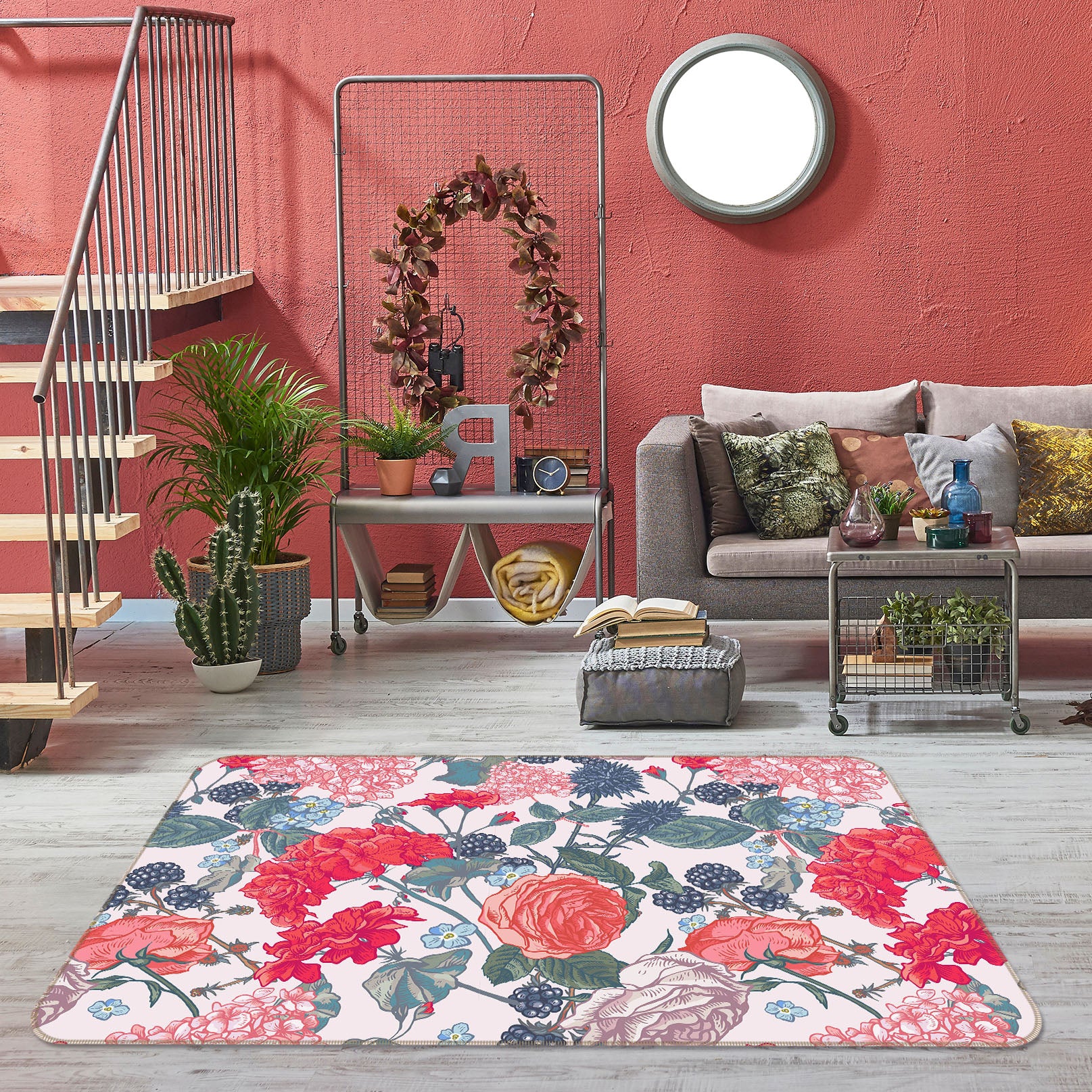 3D Flowers 31044 Non Slip Rug Mat