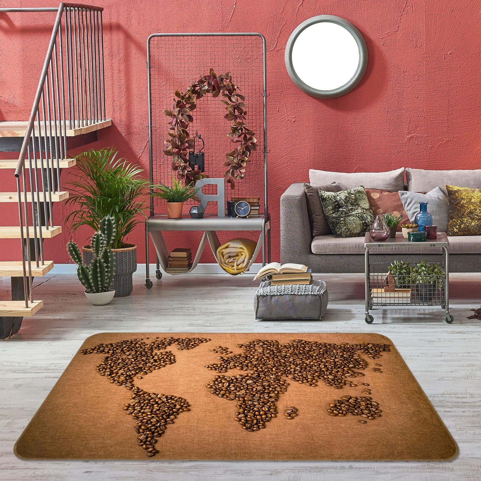 3D Sea Island 232 World Map Non Slip Rug Mat Mat AJ Creativity Home