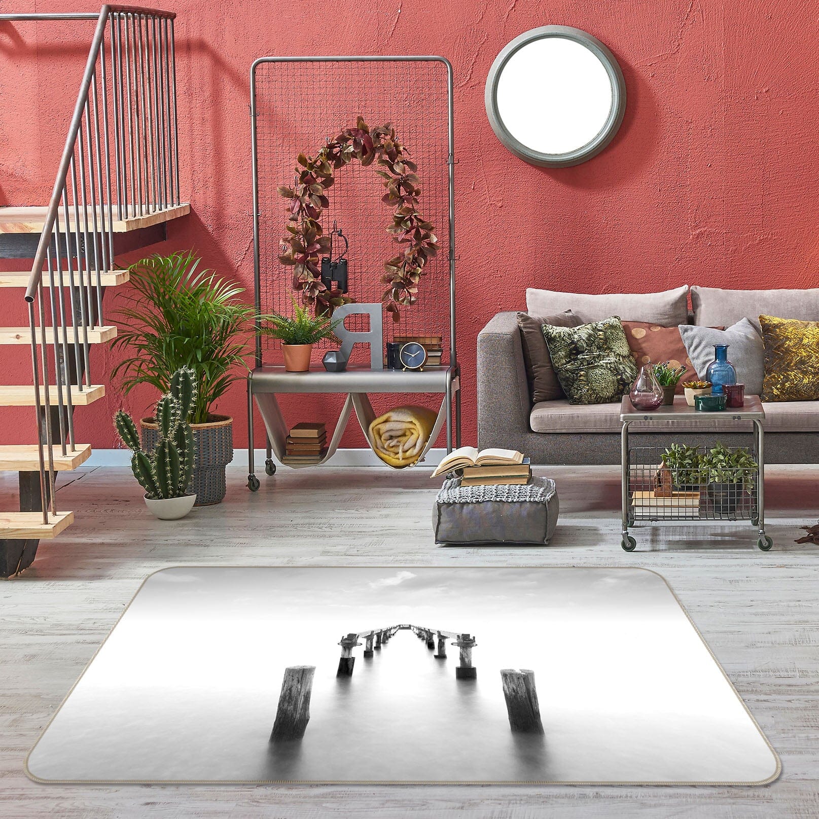 3D Broken Bridge 1083 Marco Carmassi Rug Non Slip Rug Mat Mat AJ Creativity Home