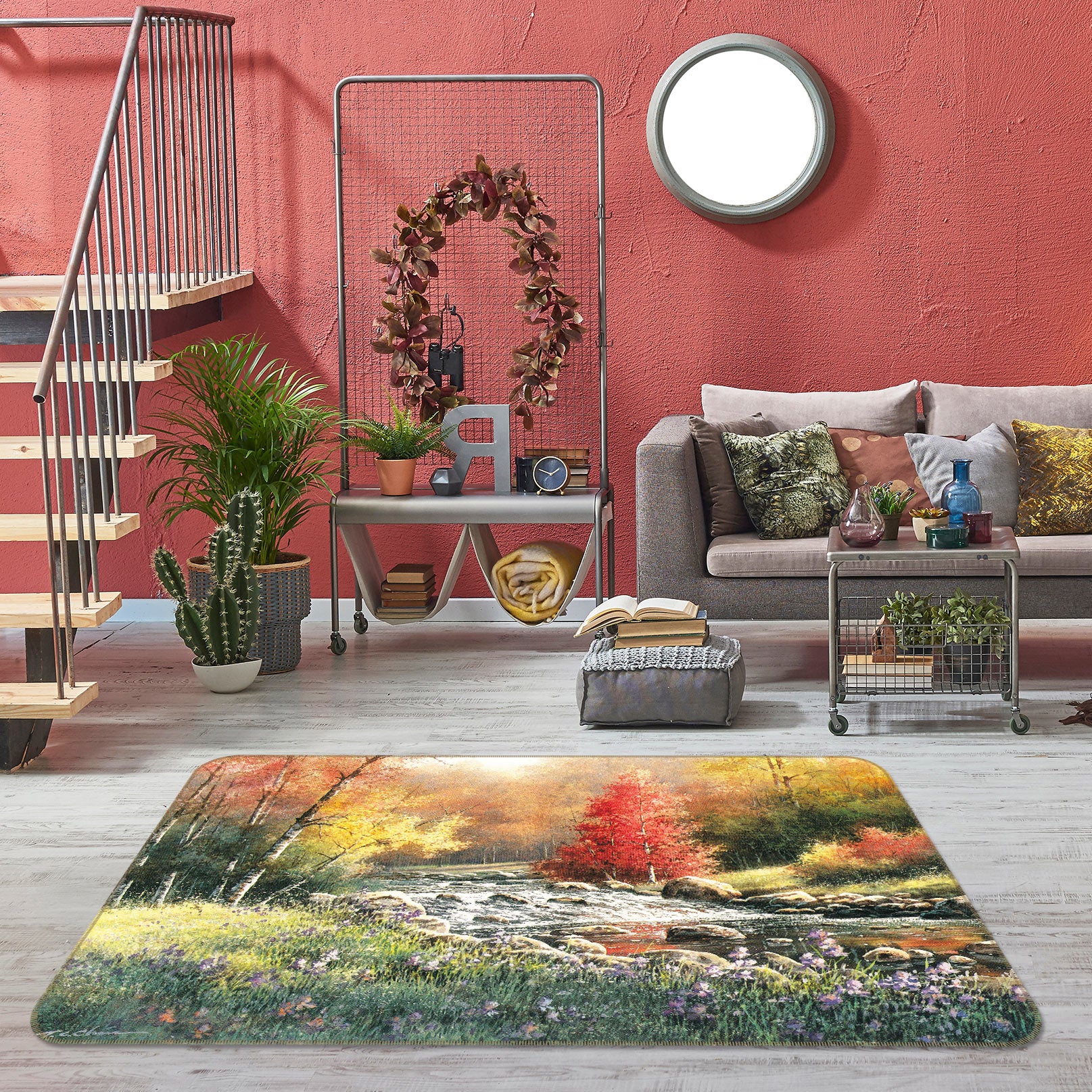 3D Forest Creek 75280 Non Slip Rug Mat