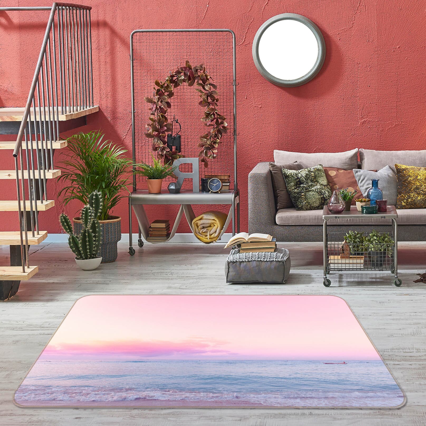 3D Pink Sky 1006 Noirblanc777 Rug Non Slip Rug Mat Mat AJ Creativity Home