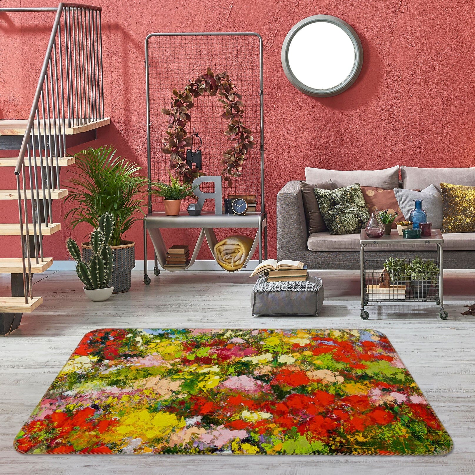 3D Field Flowers 1012 Allan P. Friedlander Rug Non Slip Rug Mat Mat AJ Creativity Home