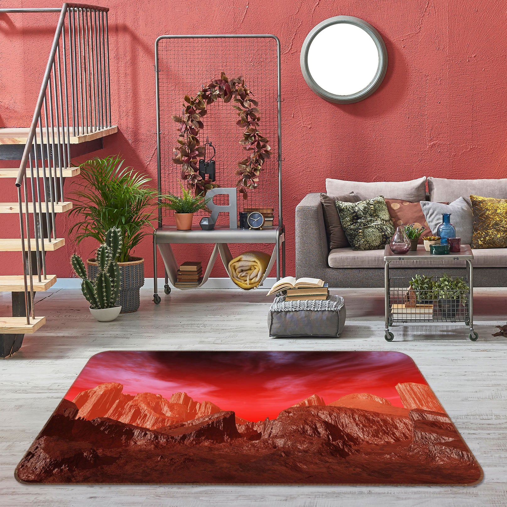 3D Mountain Rock 34171 Non Slip Rug Mat