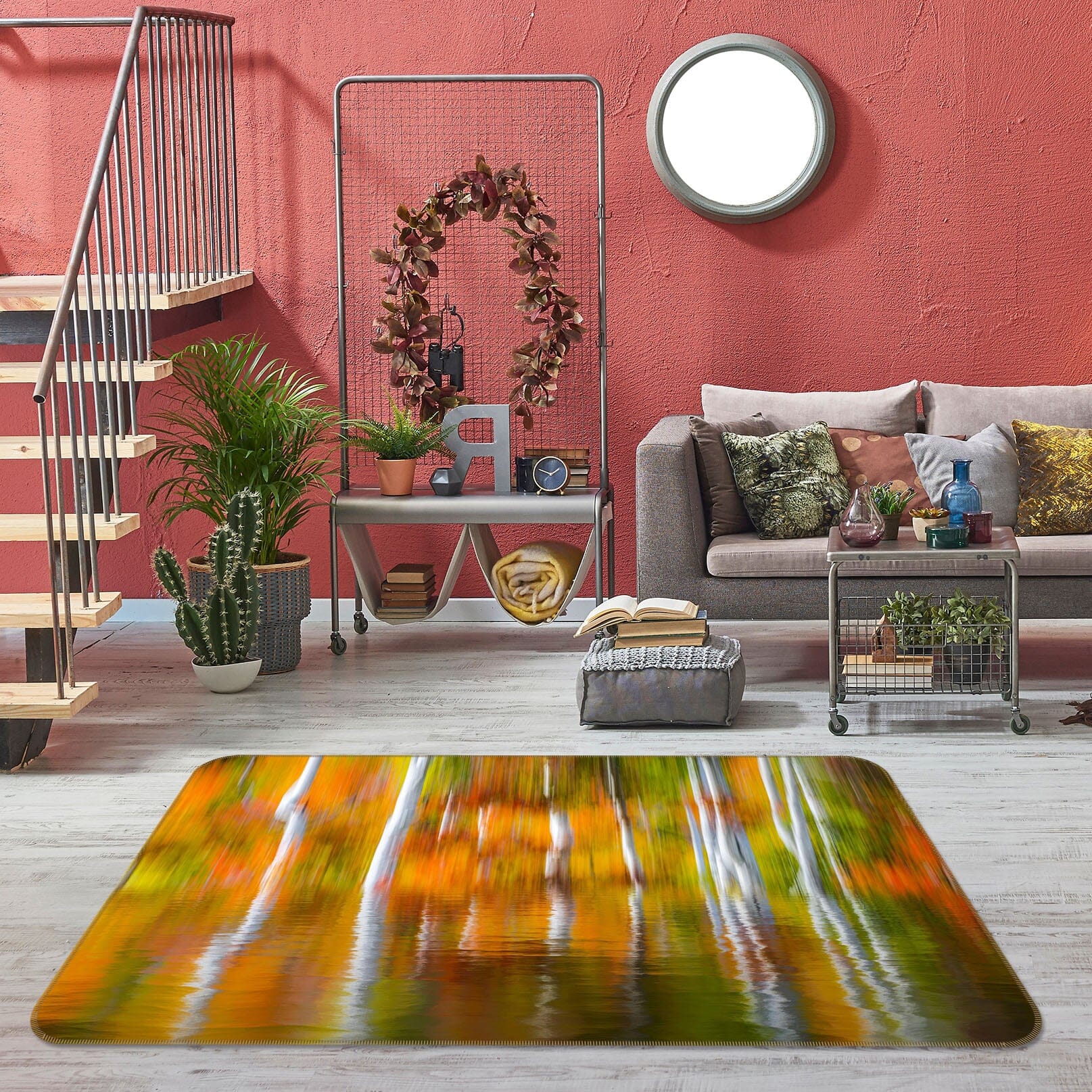 3D Forest River 1138 Marco Carmassi Rug Non Slip Rug Mat Mat AJ Creativity Home