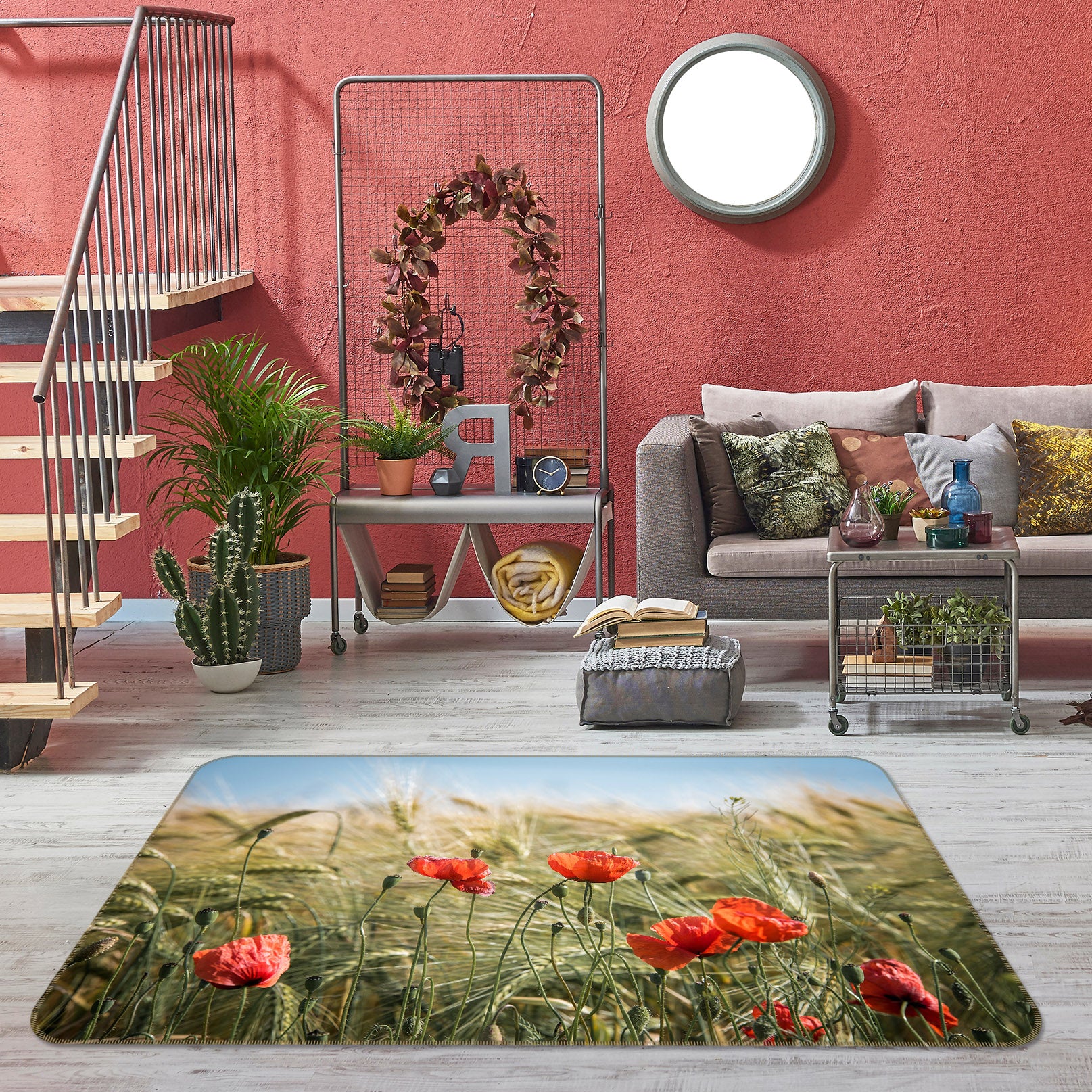 3D Flower 36198 Non Slip Rug Mat
