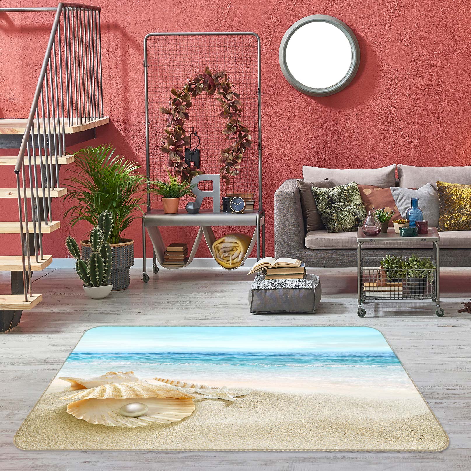 3D Seaside Pearl Shell 76226 Non Slip Rug Mat