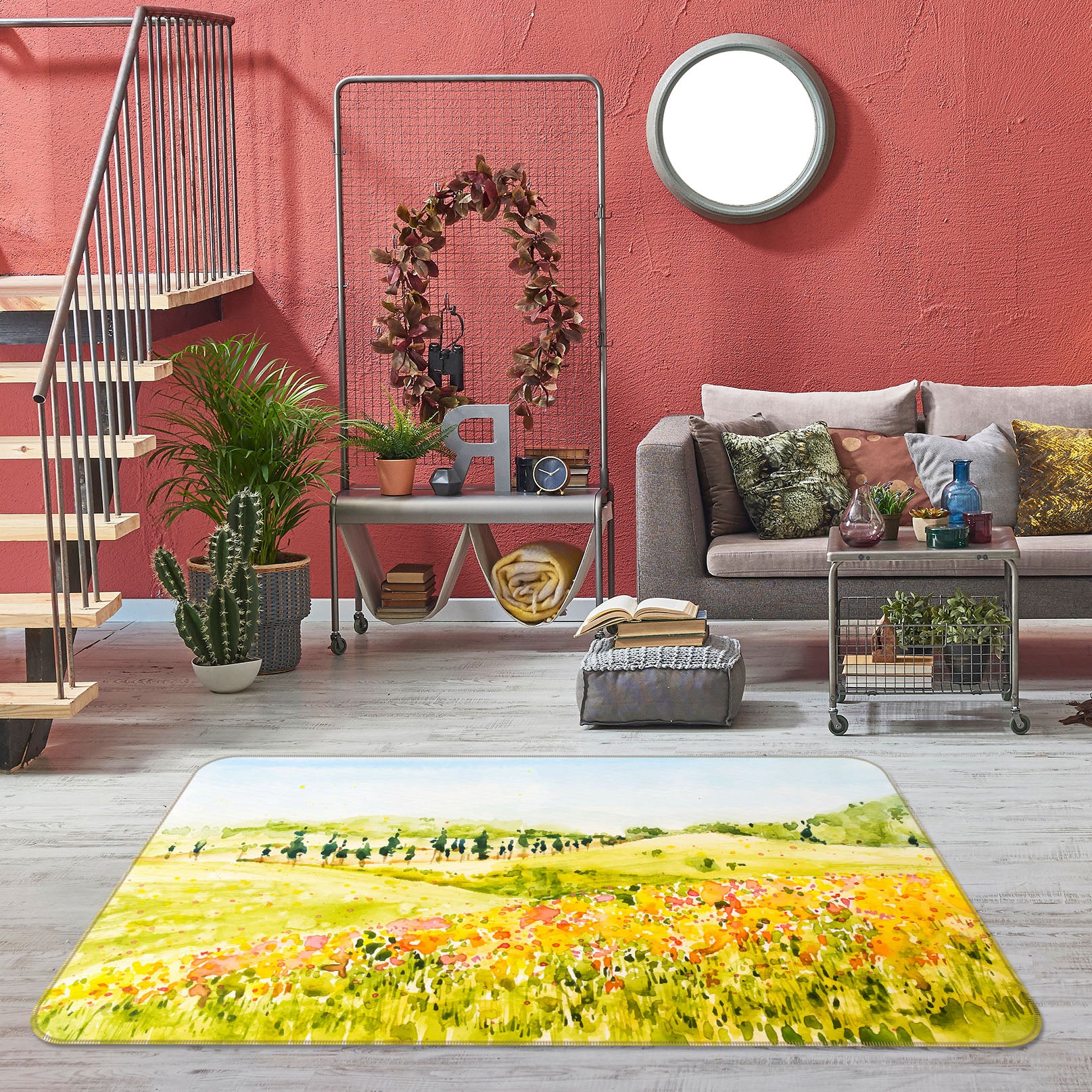 3D Lawn Flowers 30204 Non Slip Rug Mat