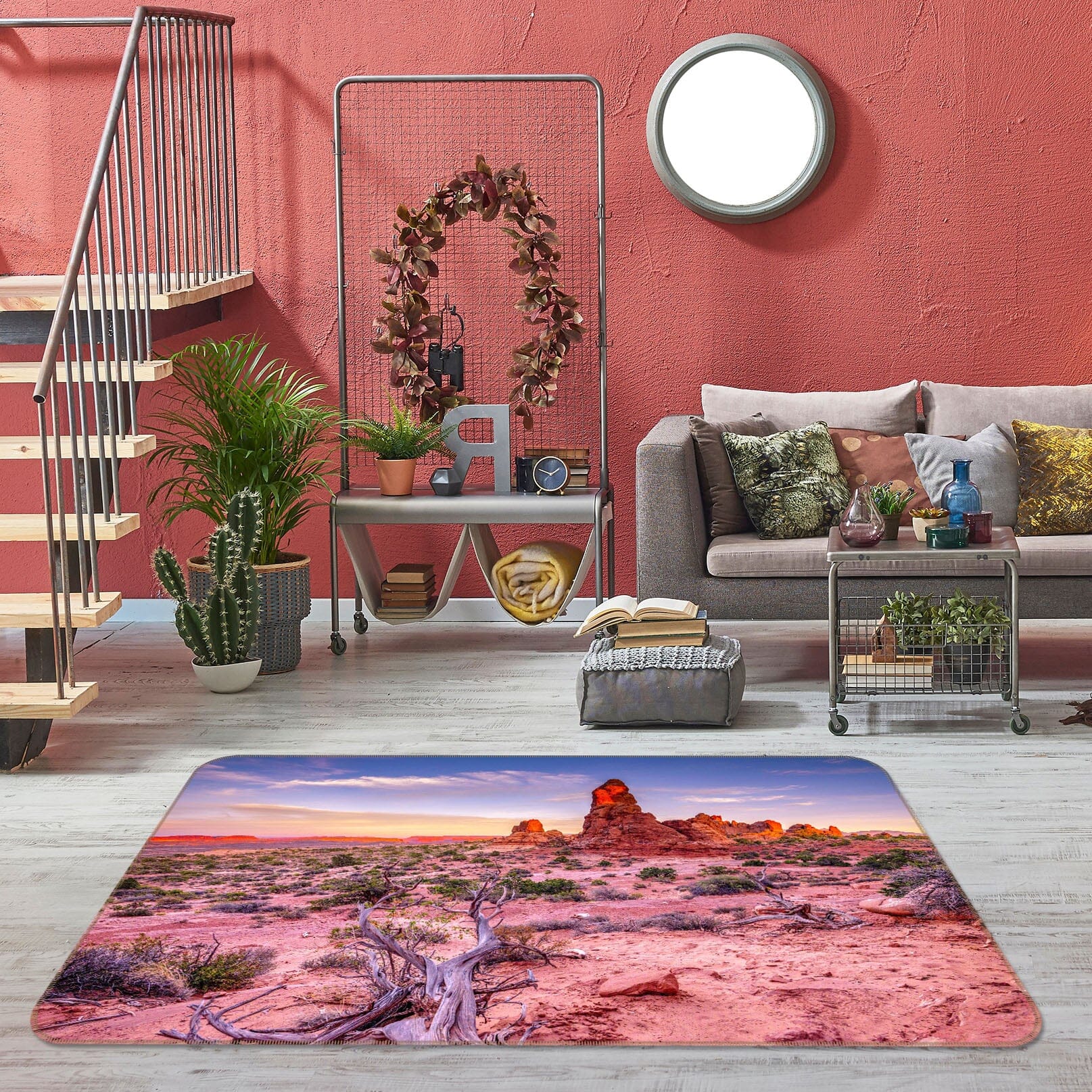 3D Red Stones 1145 Marco Carmassi Rug Non Slip Rug Mat Mat AJ Creativity Home
