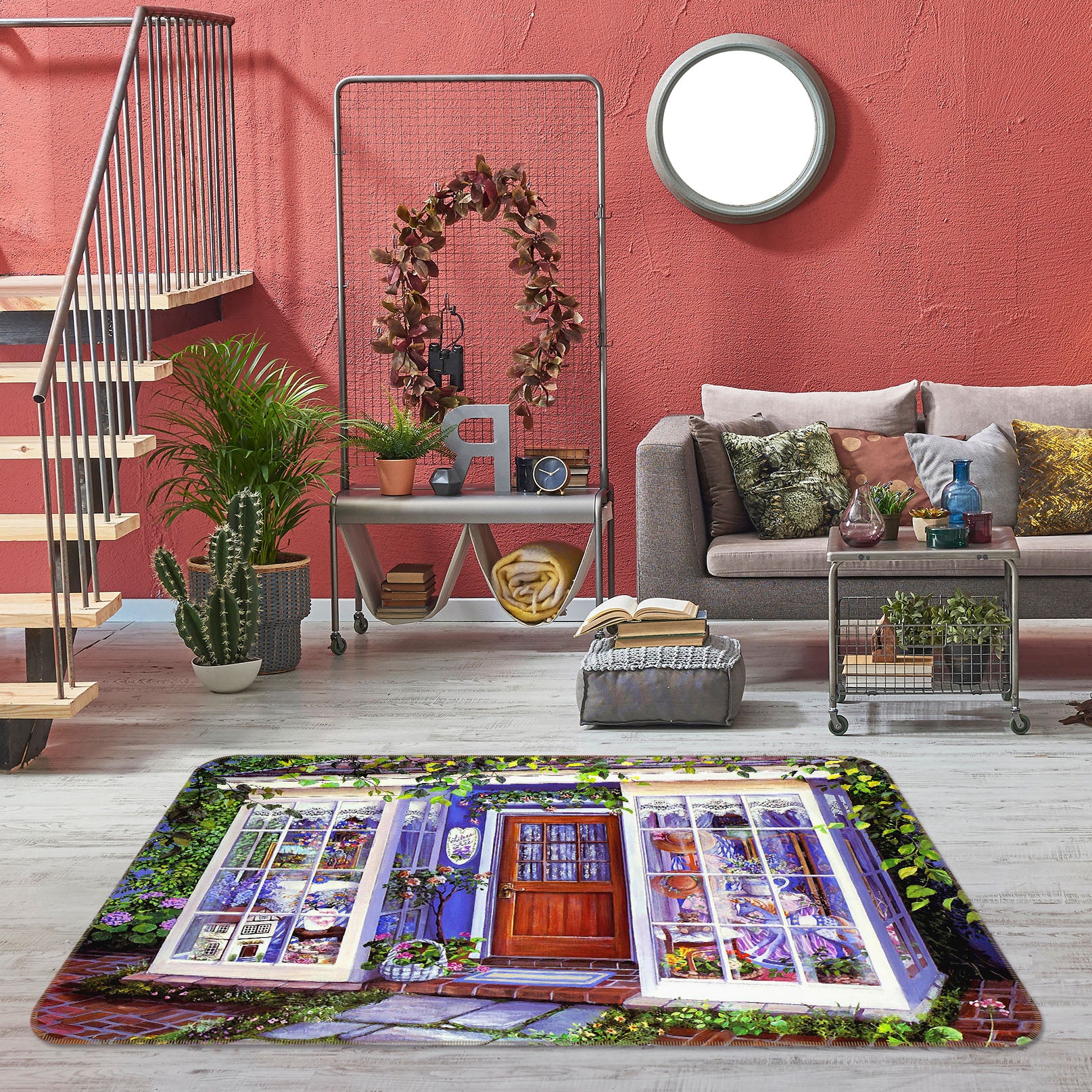 3D Street Window 33153 Non Slip Rug Mat