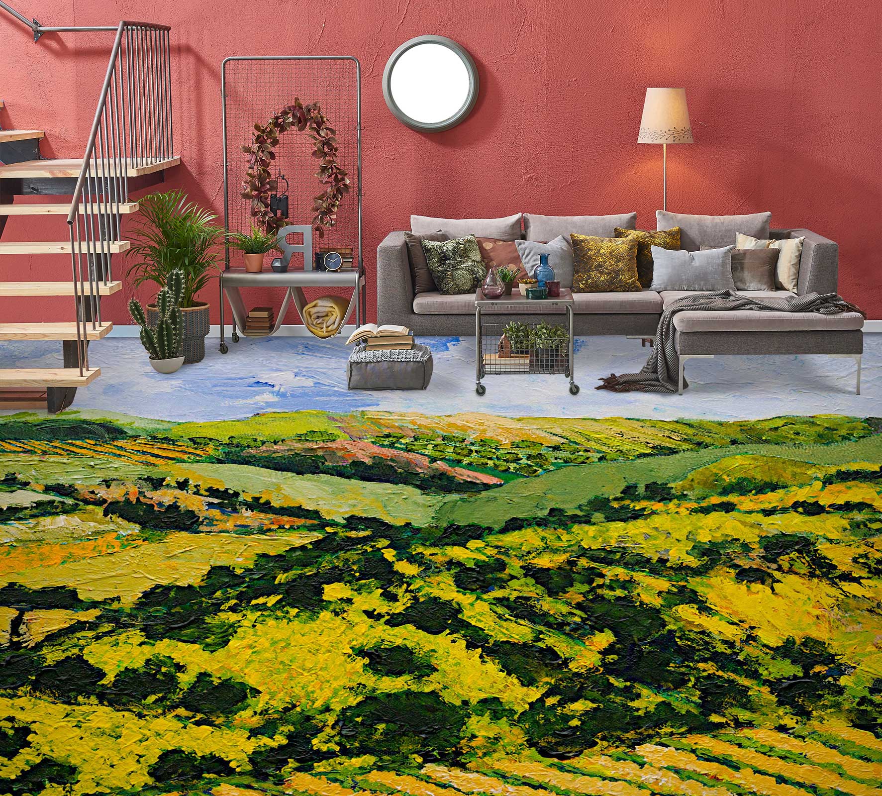3D Grass Lawn Painting 9617 Allan P. Friedlander Floor Mural