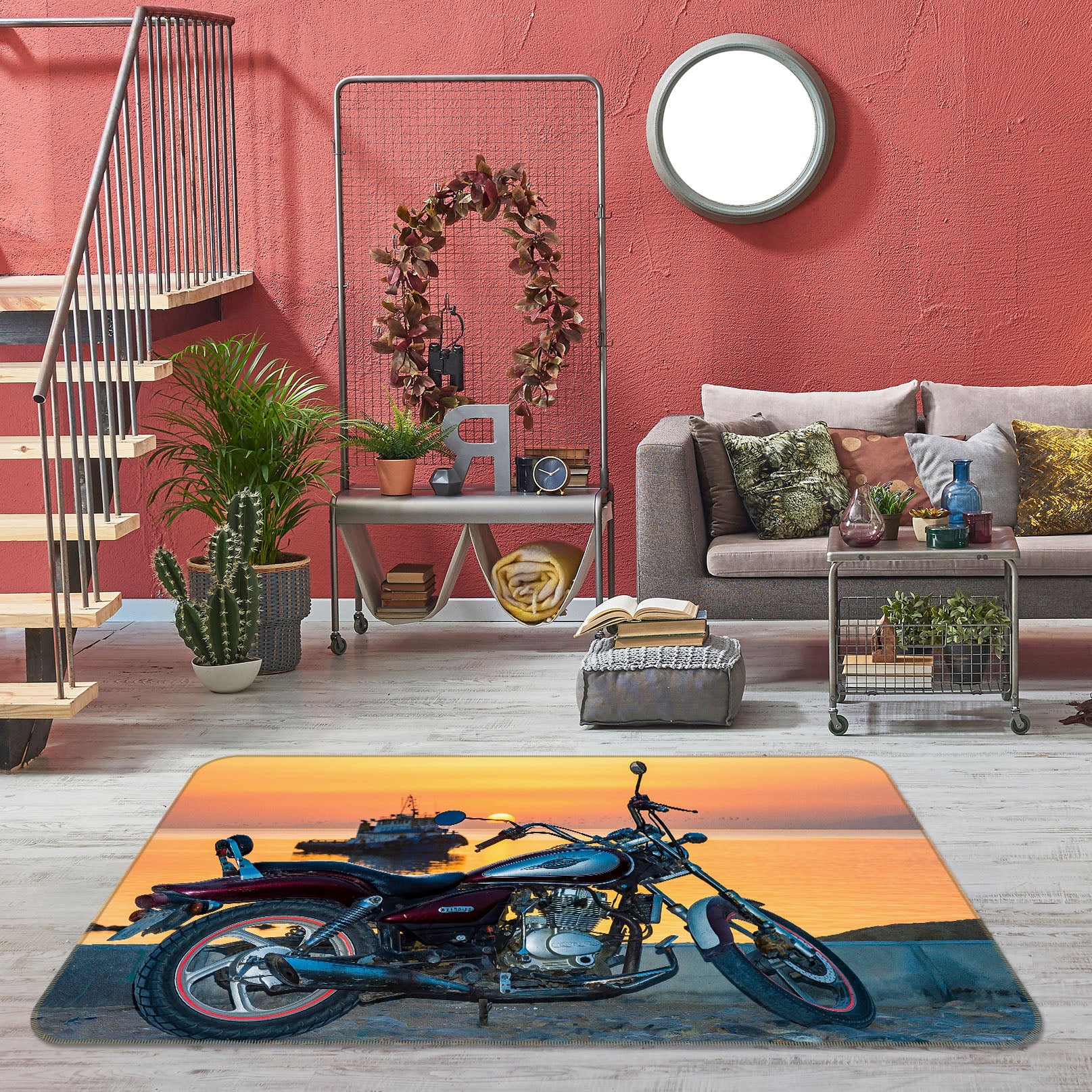 3D Motorcycle 42086 Vehicle Non Slip Rug Mat