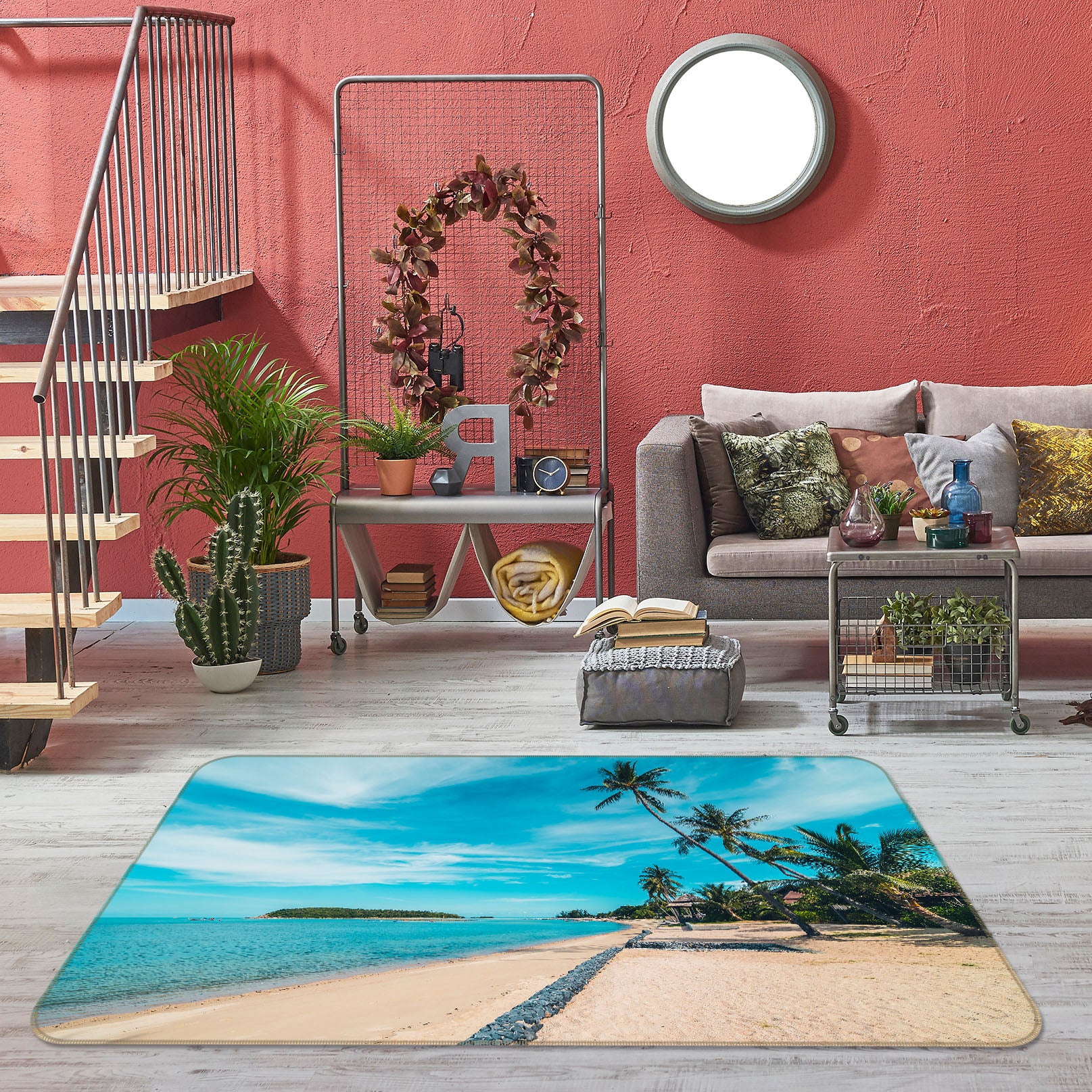 3D Beach Sea 31100 Non Slip Rug Mat