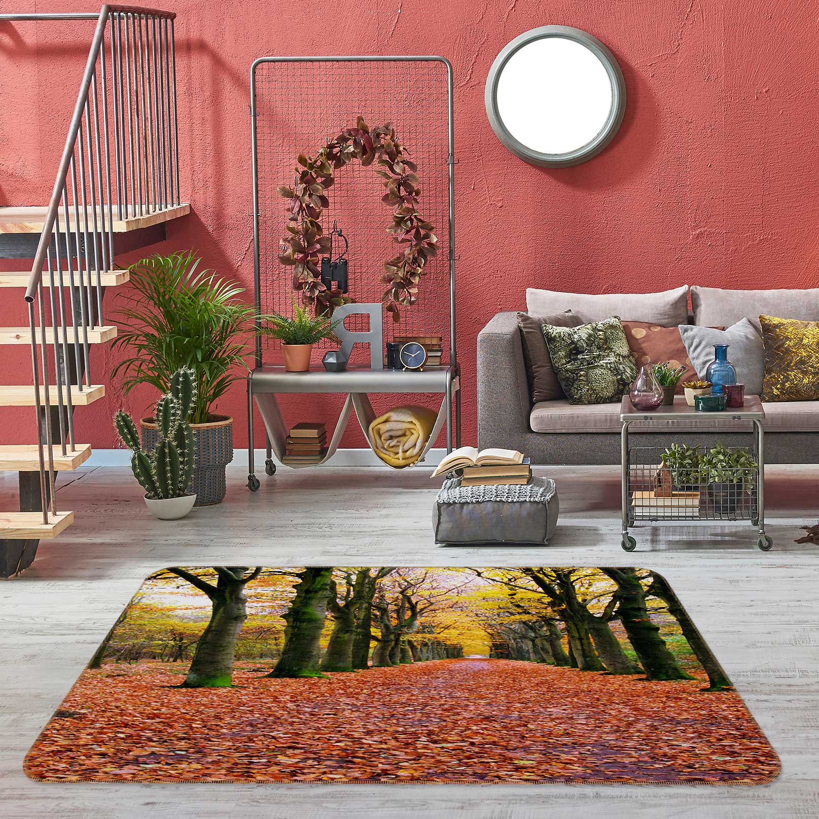 3D Leaf Forest 75150 Non Slip Rug Mat