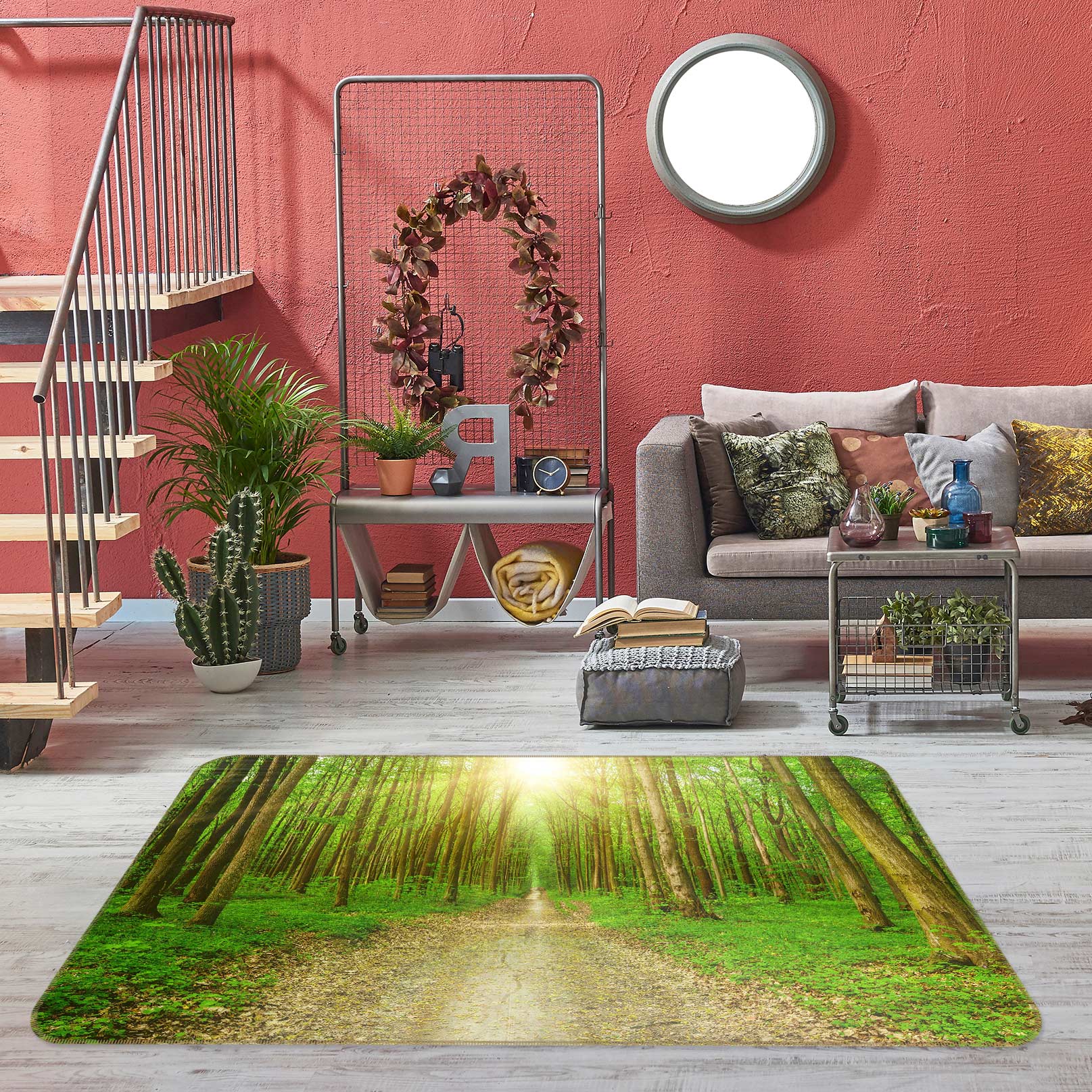 3D Forest Path 76235 Non Slip Rug Mat