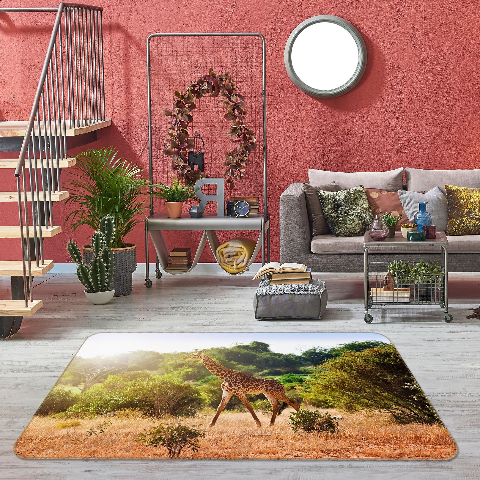 3D Giraffe 34085 Non Slip Rug Mat