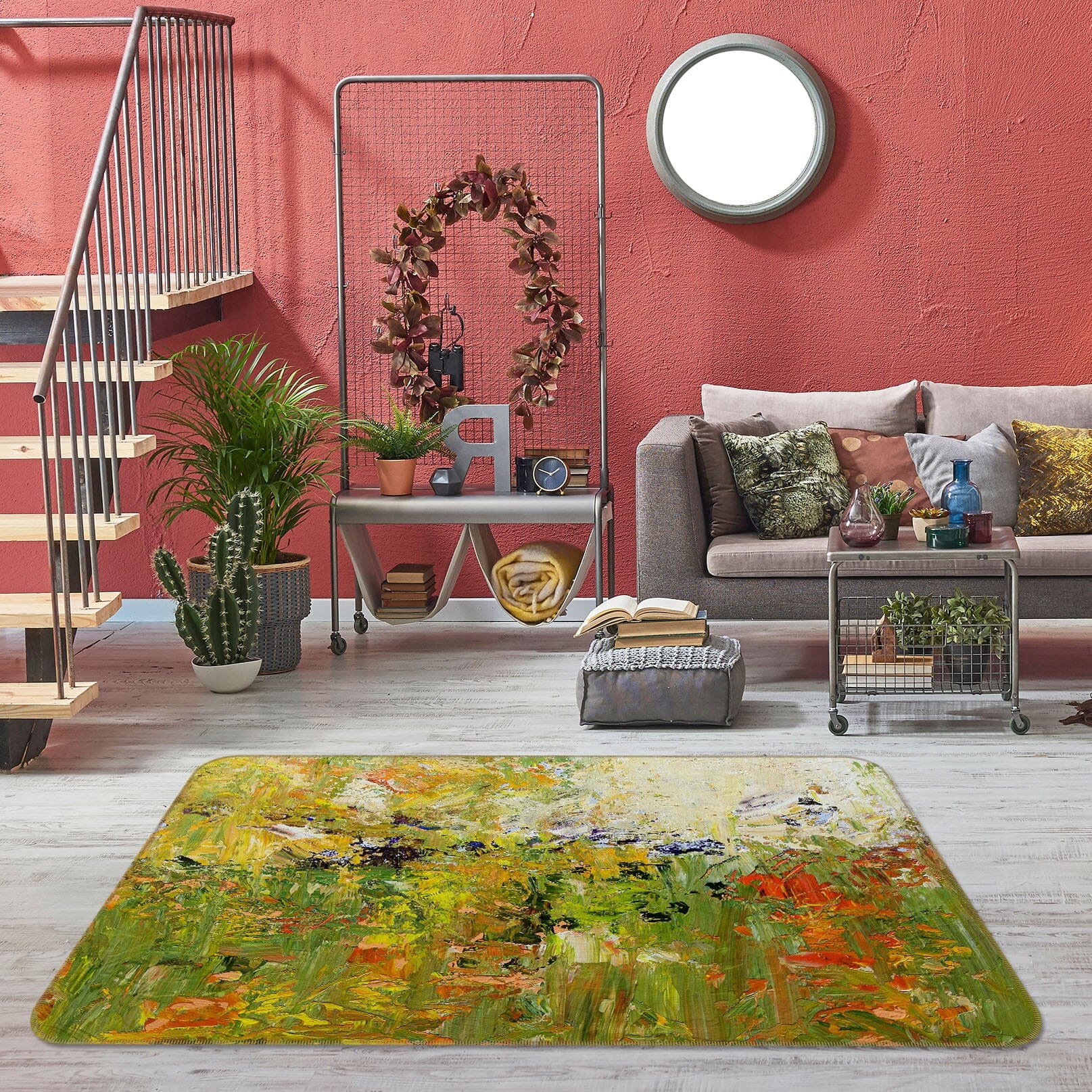 3D Garden Oil Painting 1088 Allan P. Friedlander Rug Non Slip Rug Mat Mat AJ Creativity Home