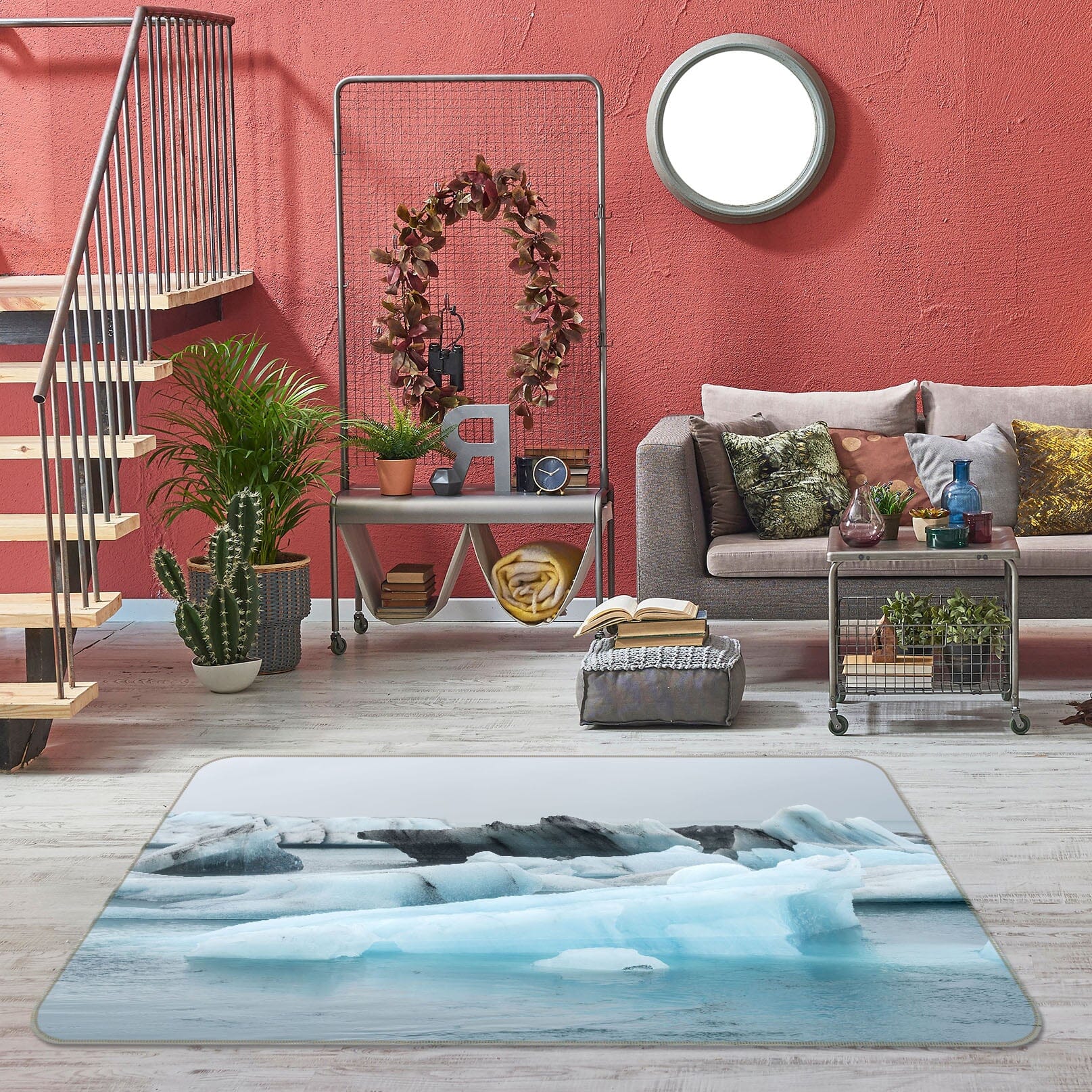 3D Ice Iceland 1108 Marco Carmassi Rug Non Slip Rug Mat Mat AJ Creativity Home