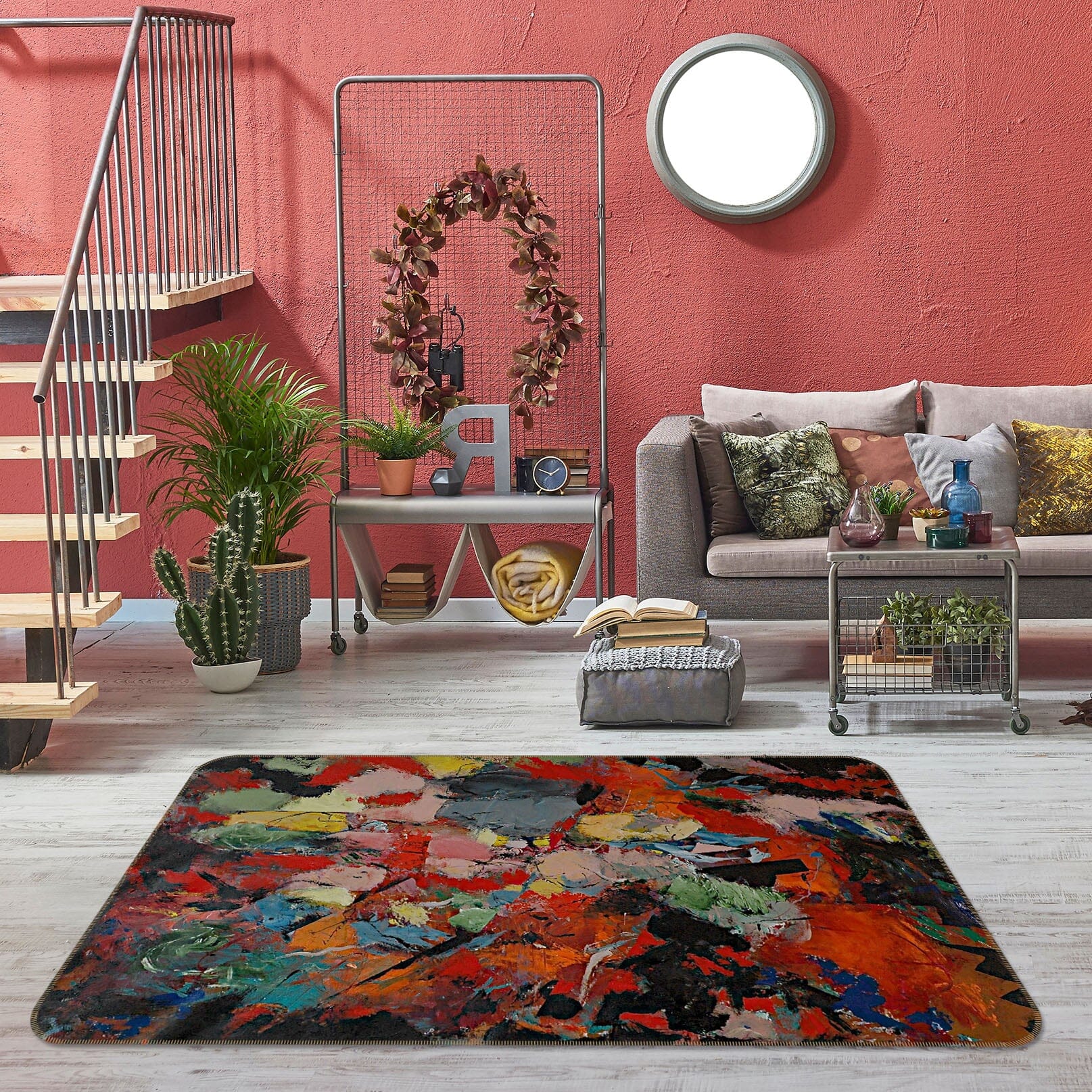 3D Red Pattern 1005 Allan P. Friedlander Rug Non Slip Rug Mat Mat AJ Creativity Home