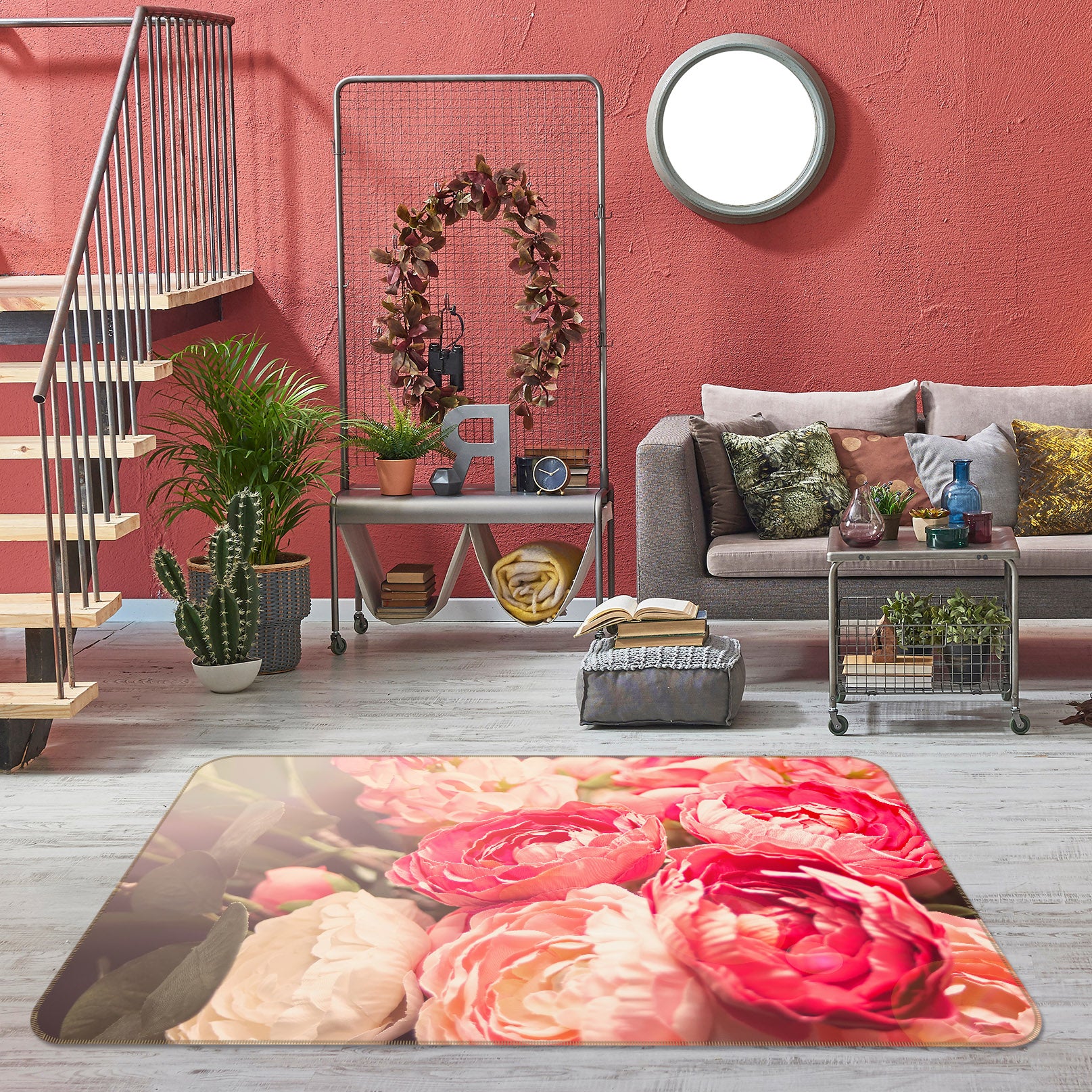 3D Flowers 29165 Non Slip Rug Mat
