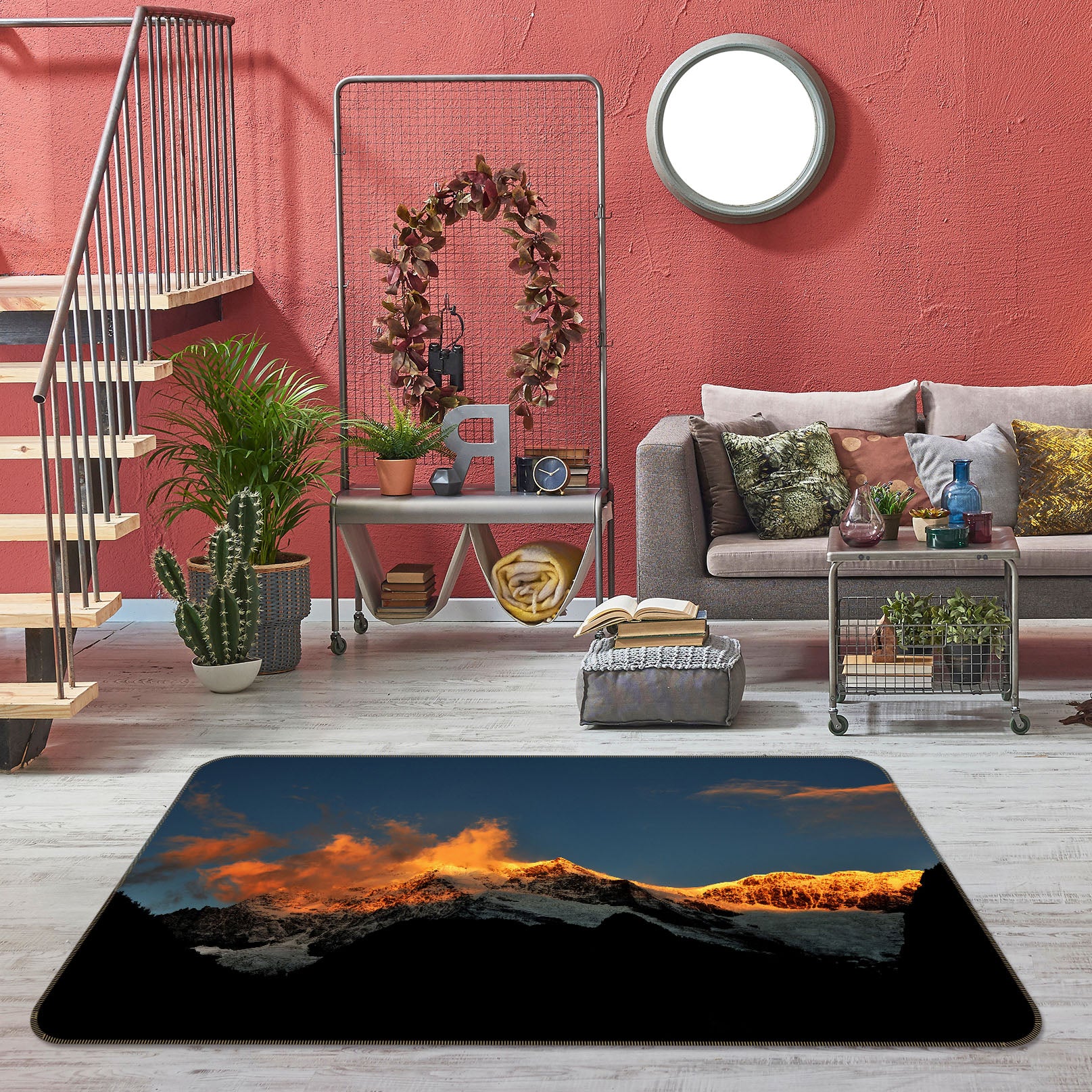 3D Mountains 31159 Non Slip Rug Mat