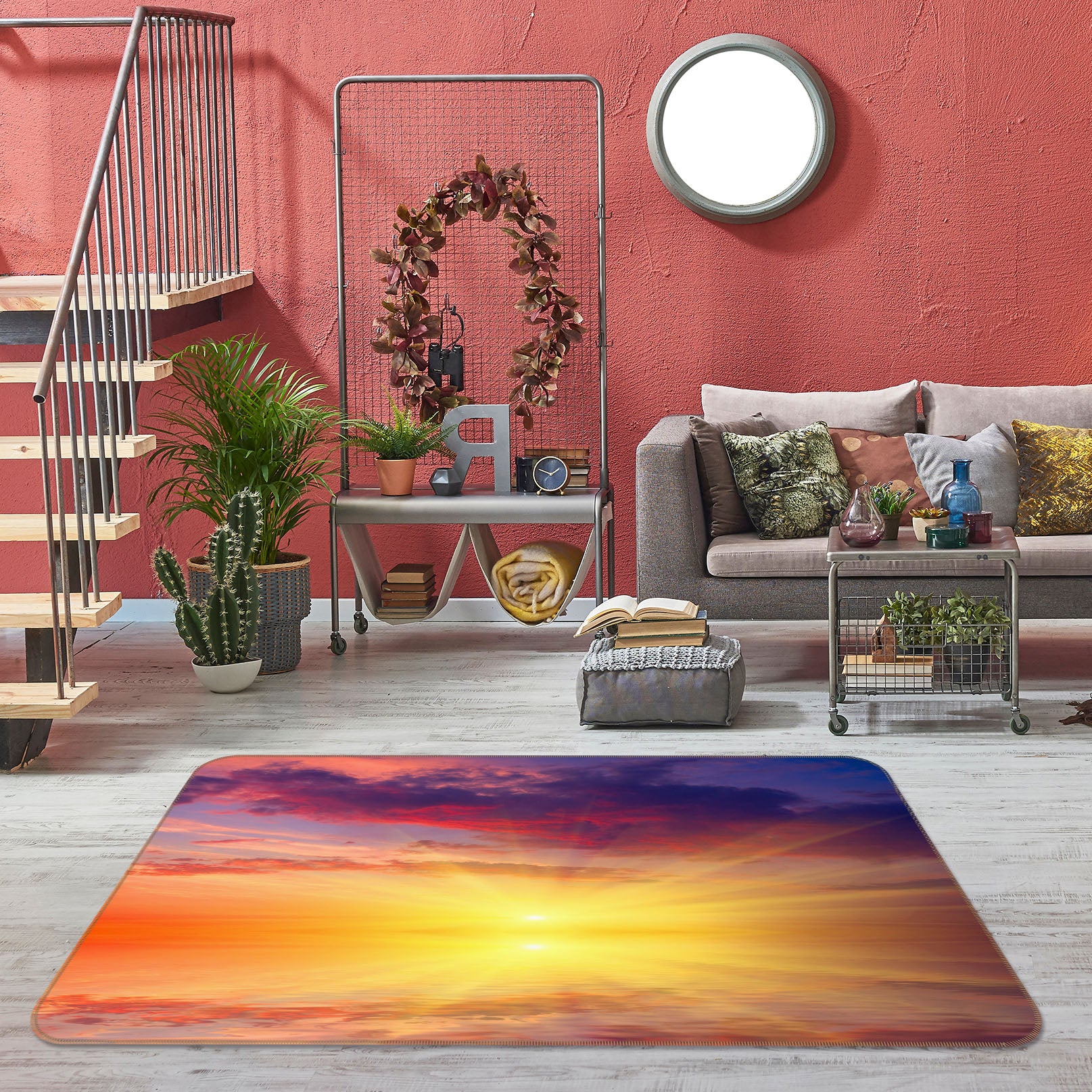 3D Clouds 31167 Non Slip Rug Mat