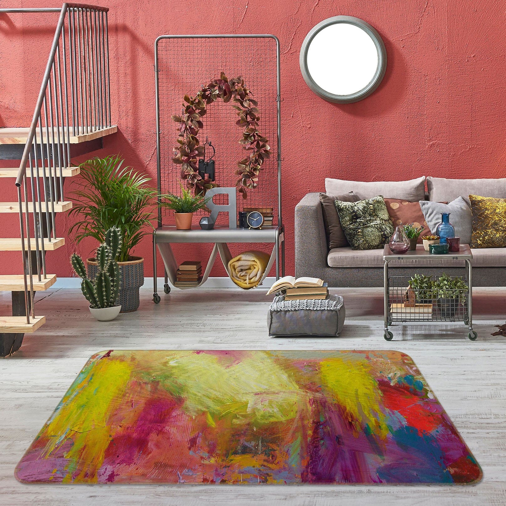 3D Golden Graffiti 1017 Allan P. Friedlander Rug Non Slip Rug Mat Mat AJ Creativity Home