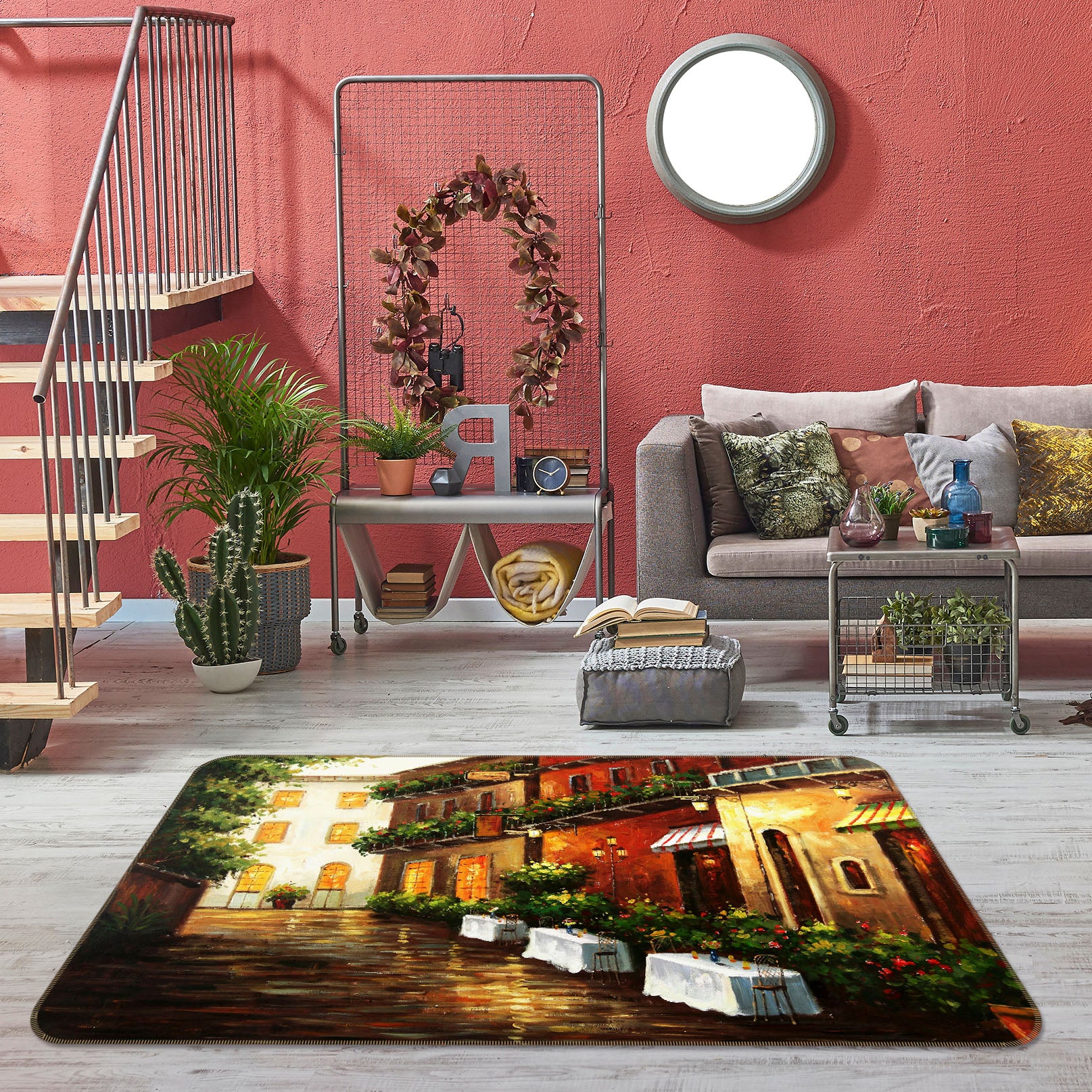 3D Houses 33122 Non Slip Rug Mat