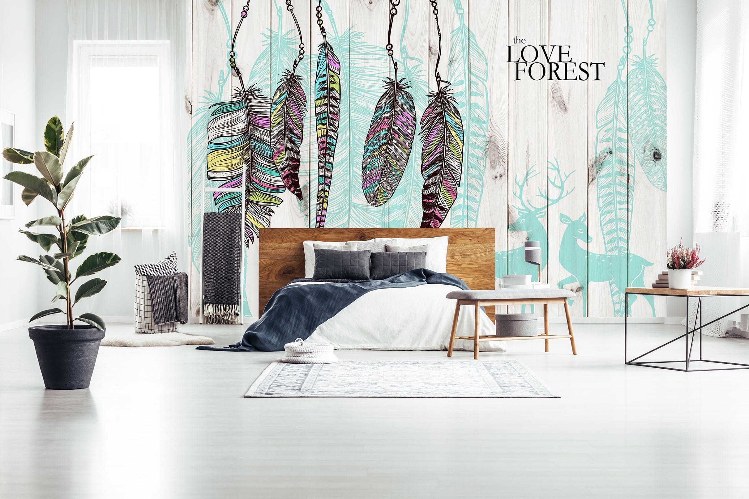 3D Colored Leaves 1455 Wall Murals Wallpaper AJ Wallpaper 2
