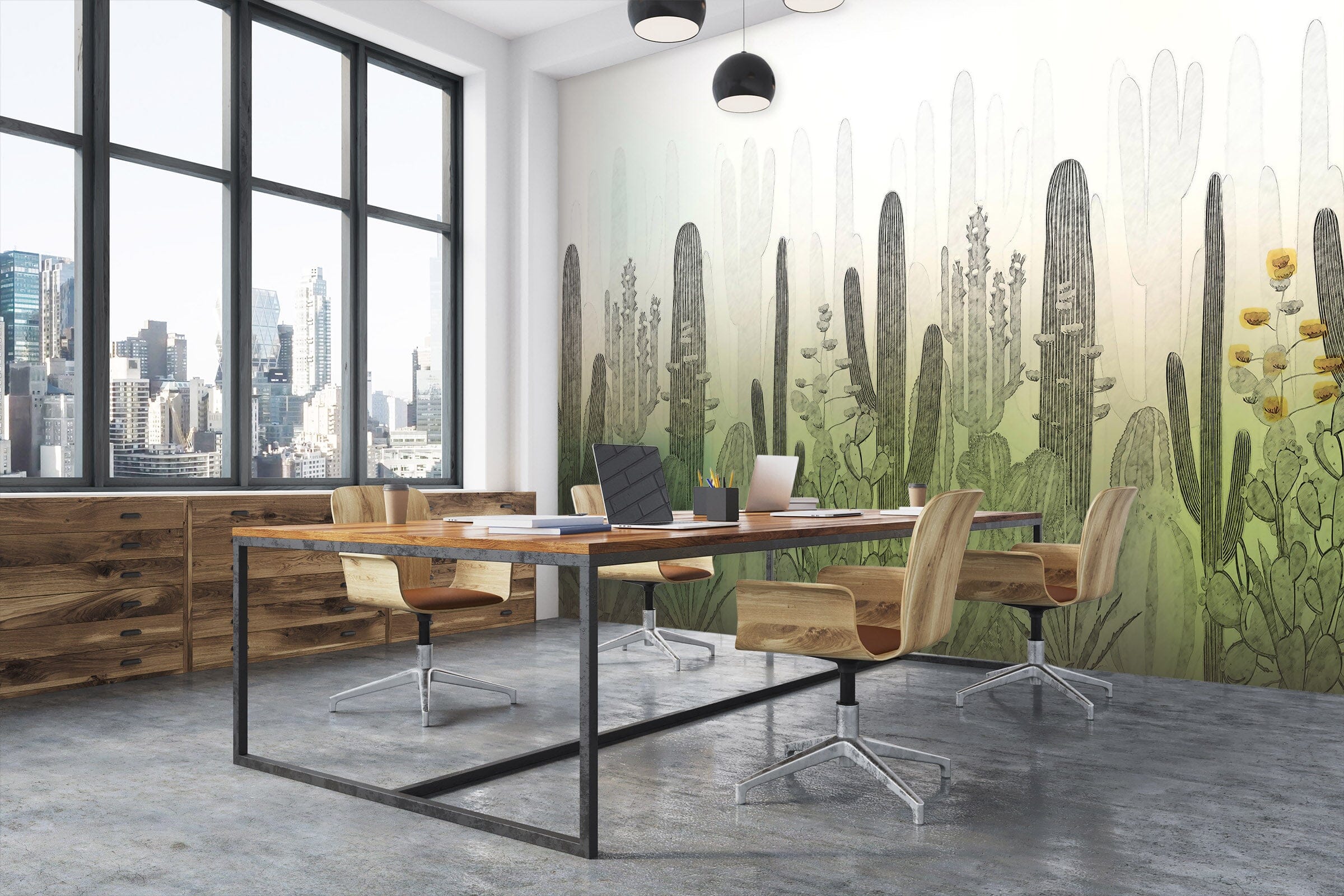 3D Graffiti Cactus 1554 Wall Murals Wallpaper AJ Wallpaper 2