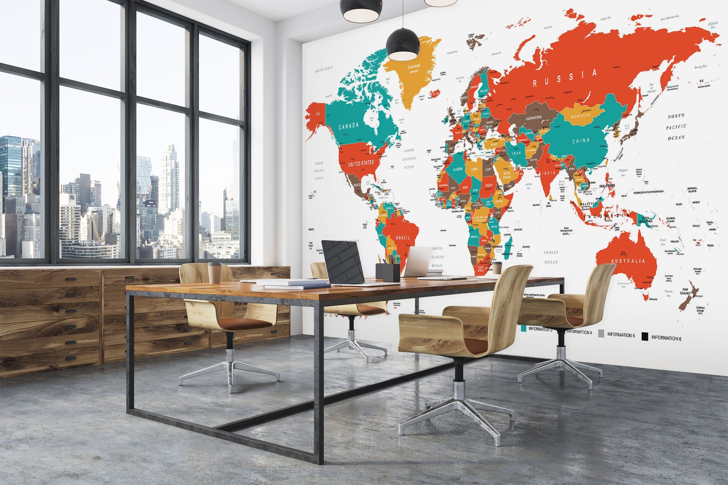 3D Vibrant Colors 2062 World Map Wall Murals Wallpaper AJ Wallpaper 2
