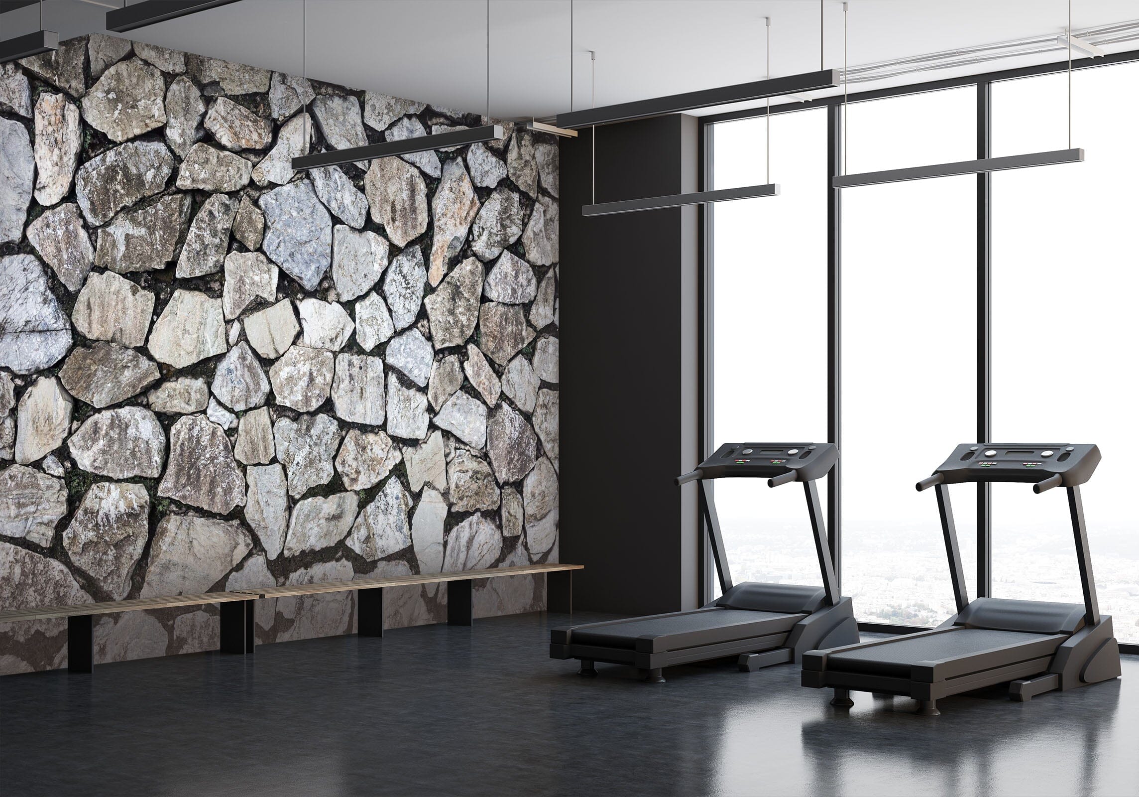 3D Gray Stone Wall 094 Wall Murals Wallpaper AJ Wallpaper 2