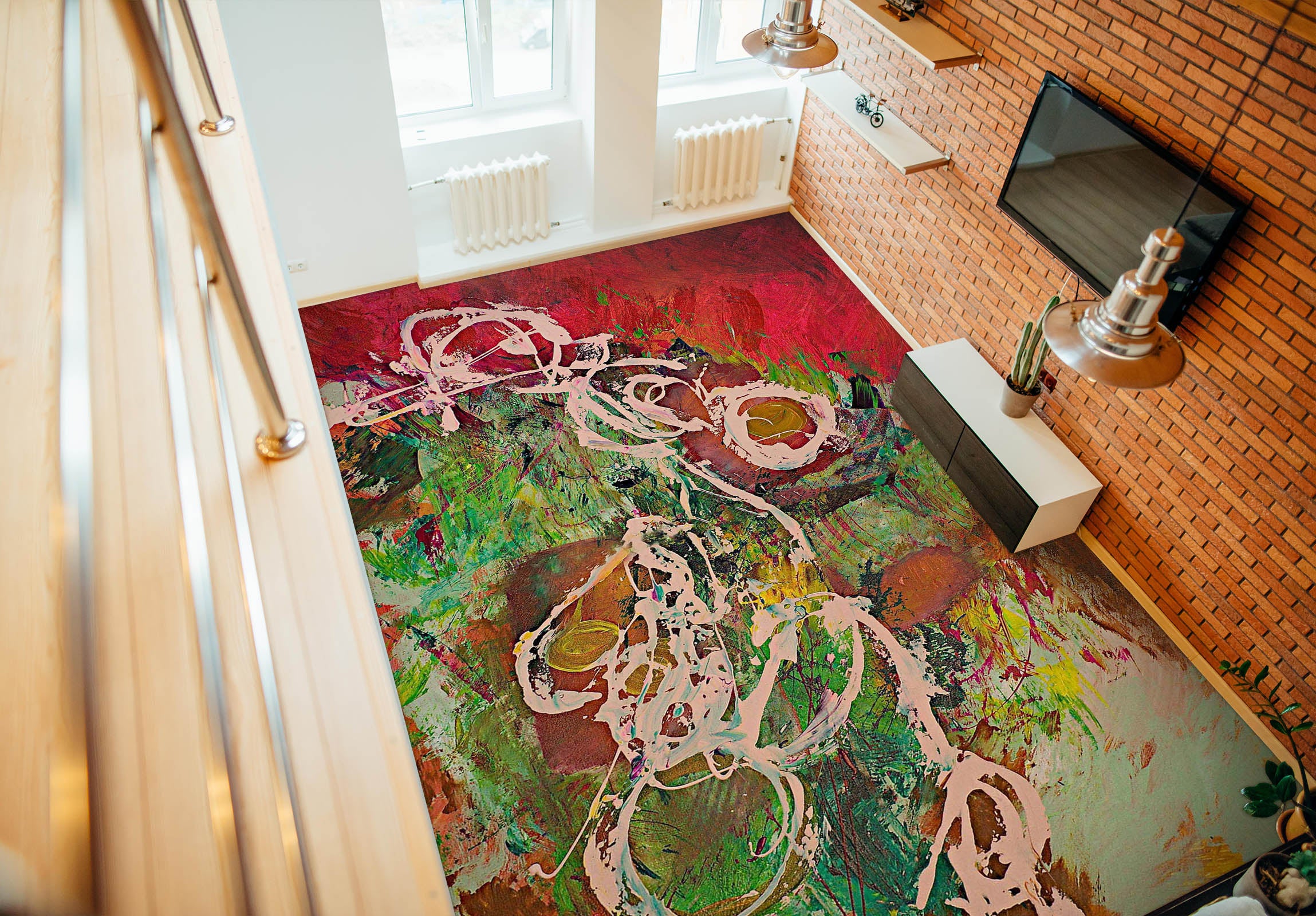 3D Color Paint Pattern 9918 Allan P. Friedlander Floor Mural