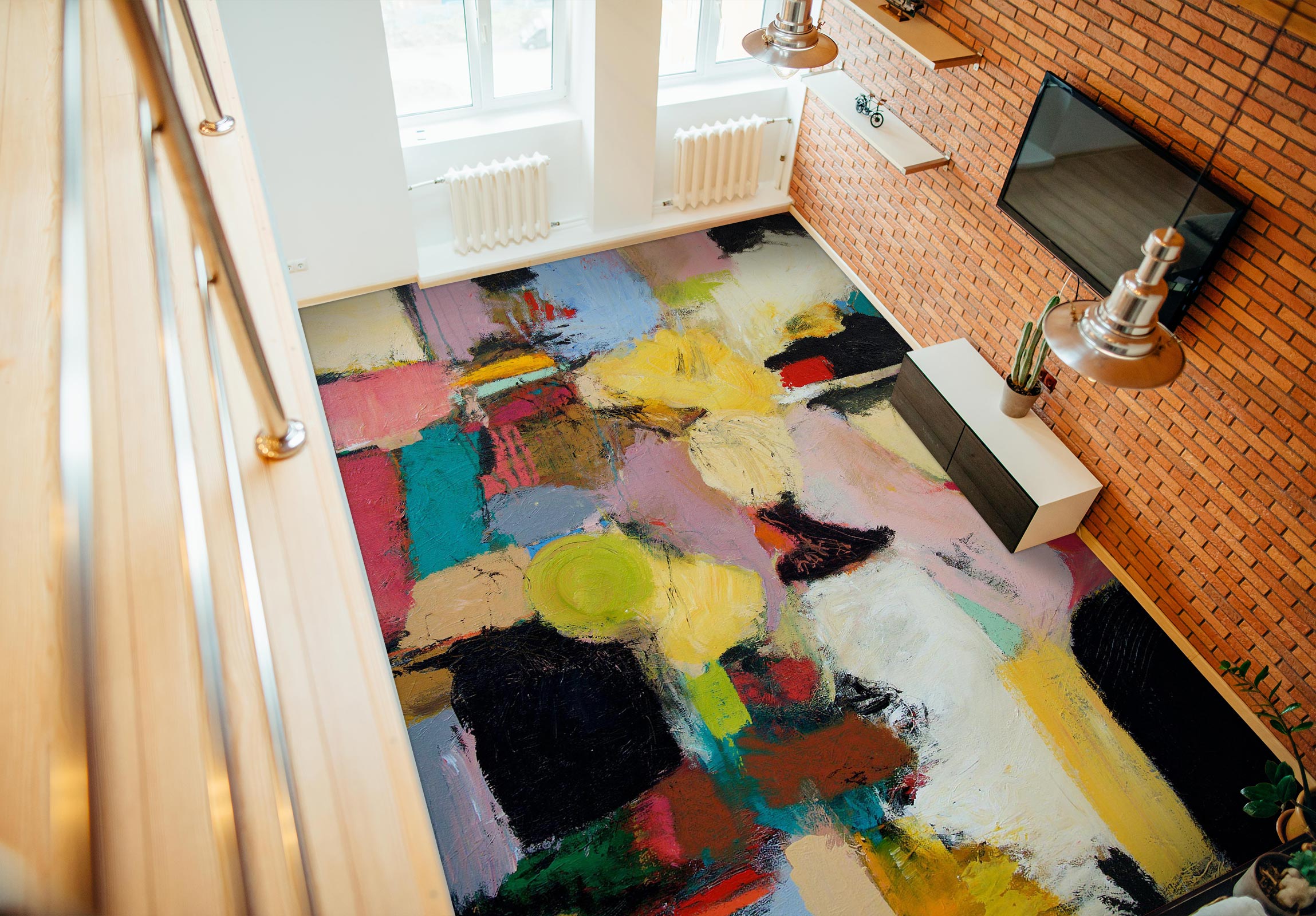 3D Color Block Pigment 9696 Allan P. Friedlander Floor Mural