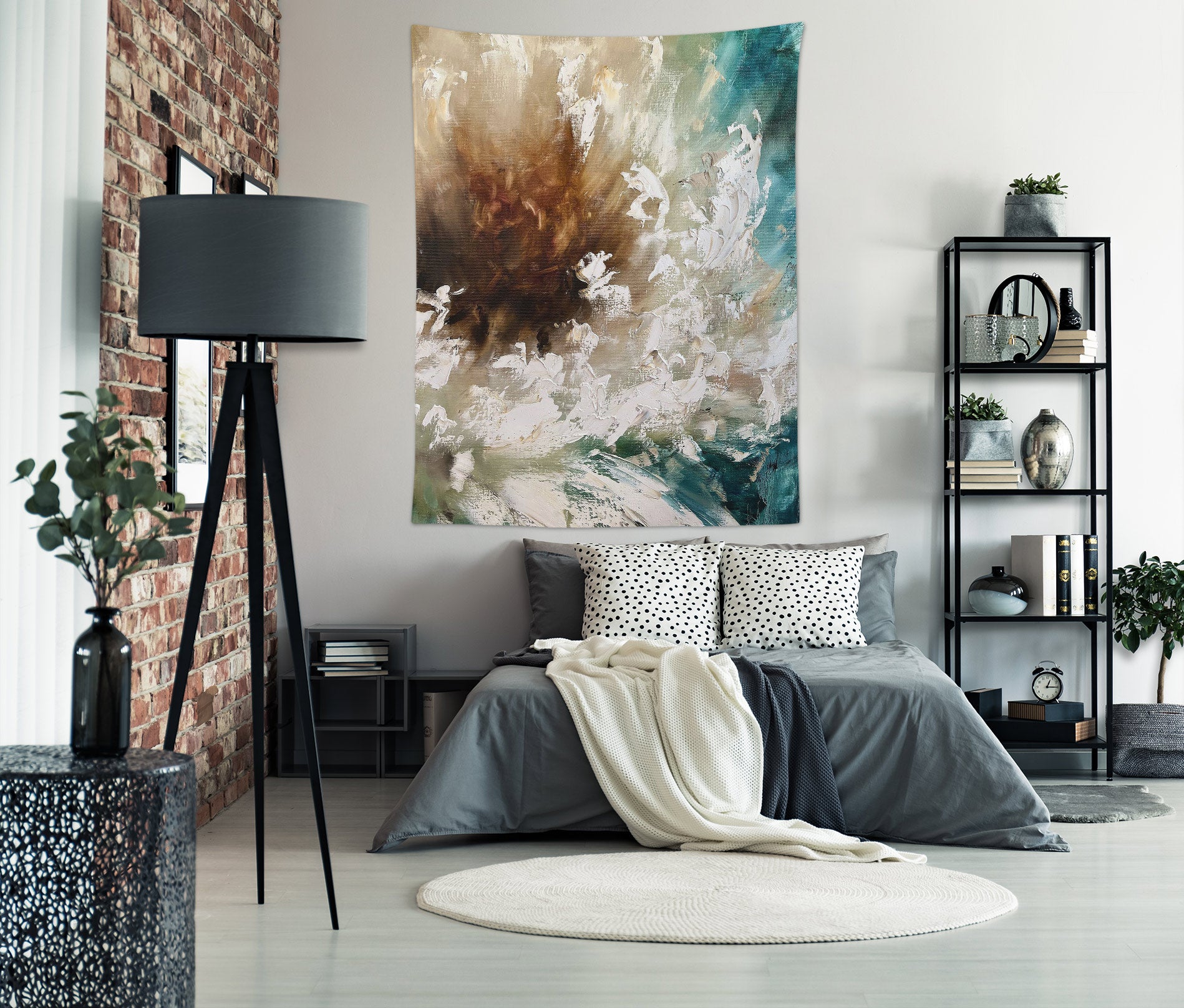 3D Yellow White 3477 Skromova Marina Tapestry Hanging Cloth Hang