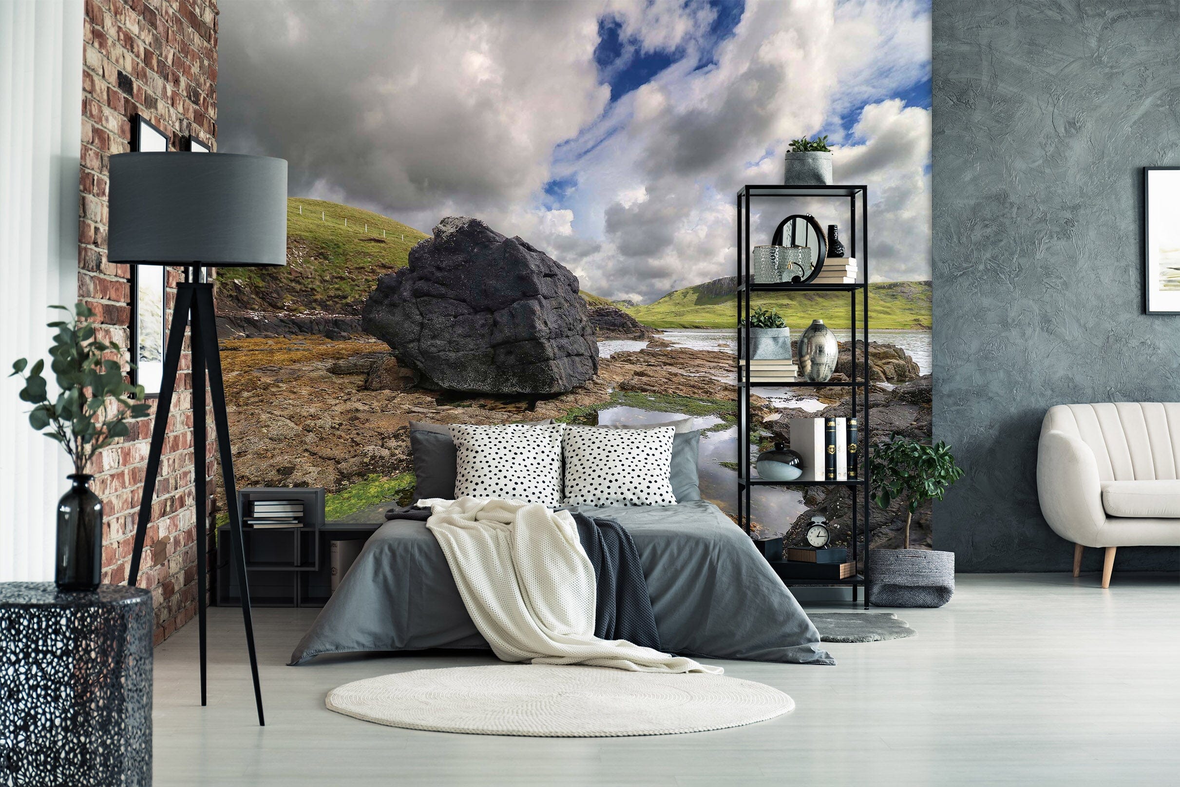 3D Stream Stones 111 Jerry LoFaro Wall Mural Wall Murals Wallpaper AJ Wallpaper 2