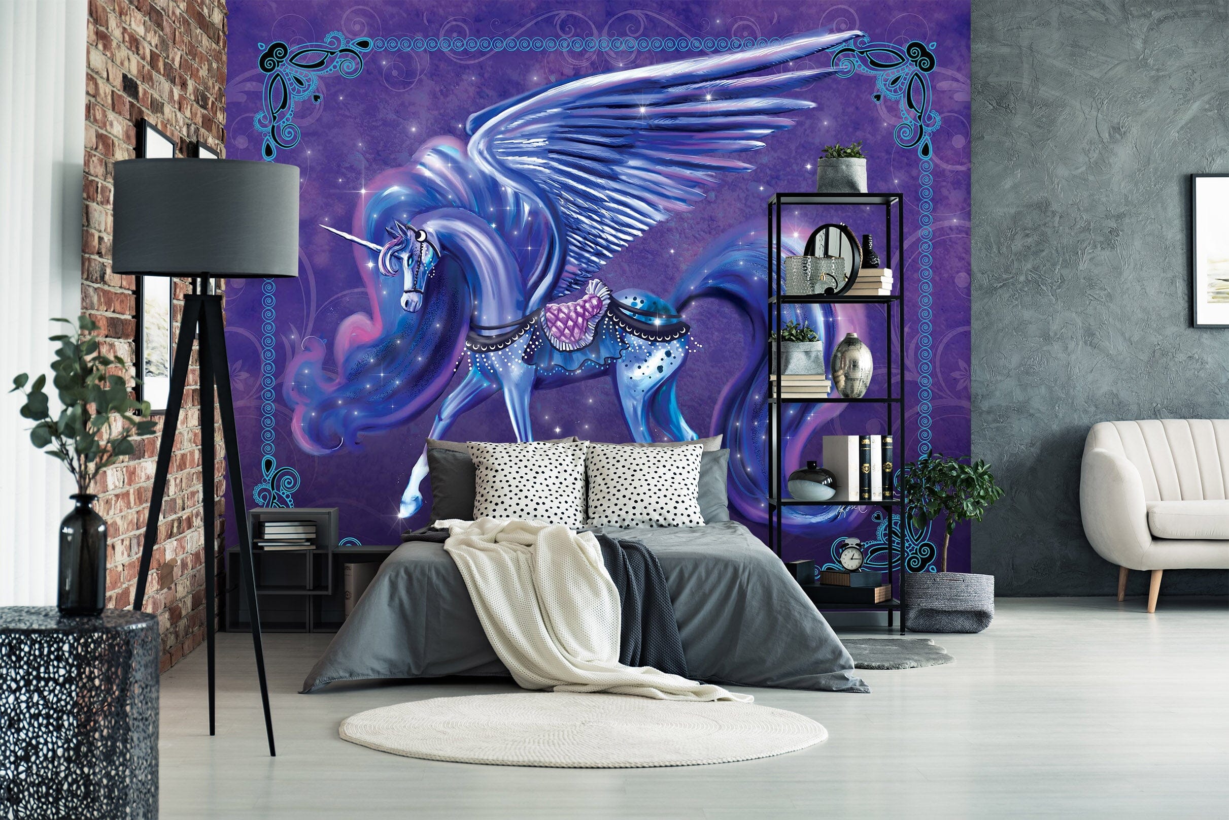 3D Unicorn Wings 103 Rose Catherine Khan Wall Mural Wall Murals Wallpaper AJ Wallpaper 2