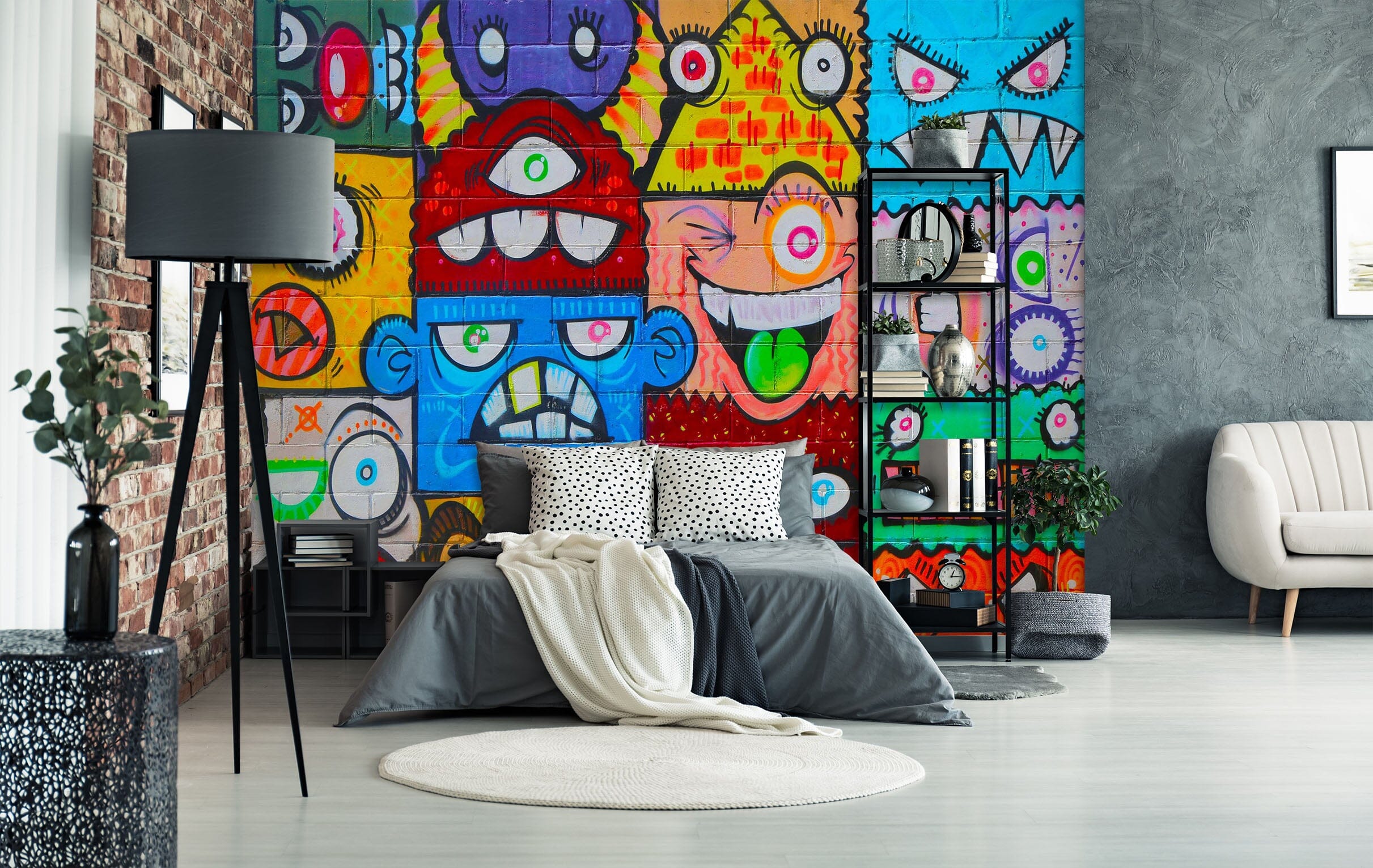 3D Graffiti Wall 1667 Wall Murals Wallpaper AJ Wallpaper 2