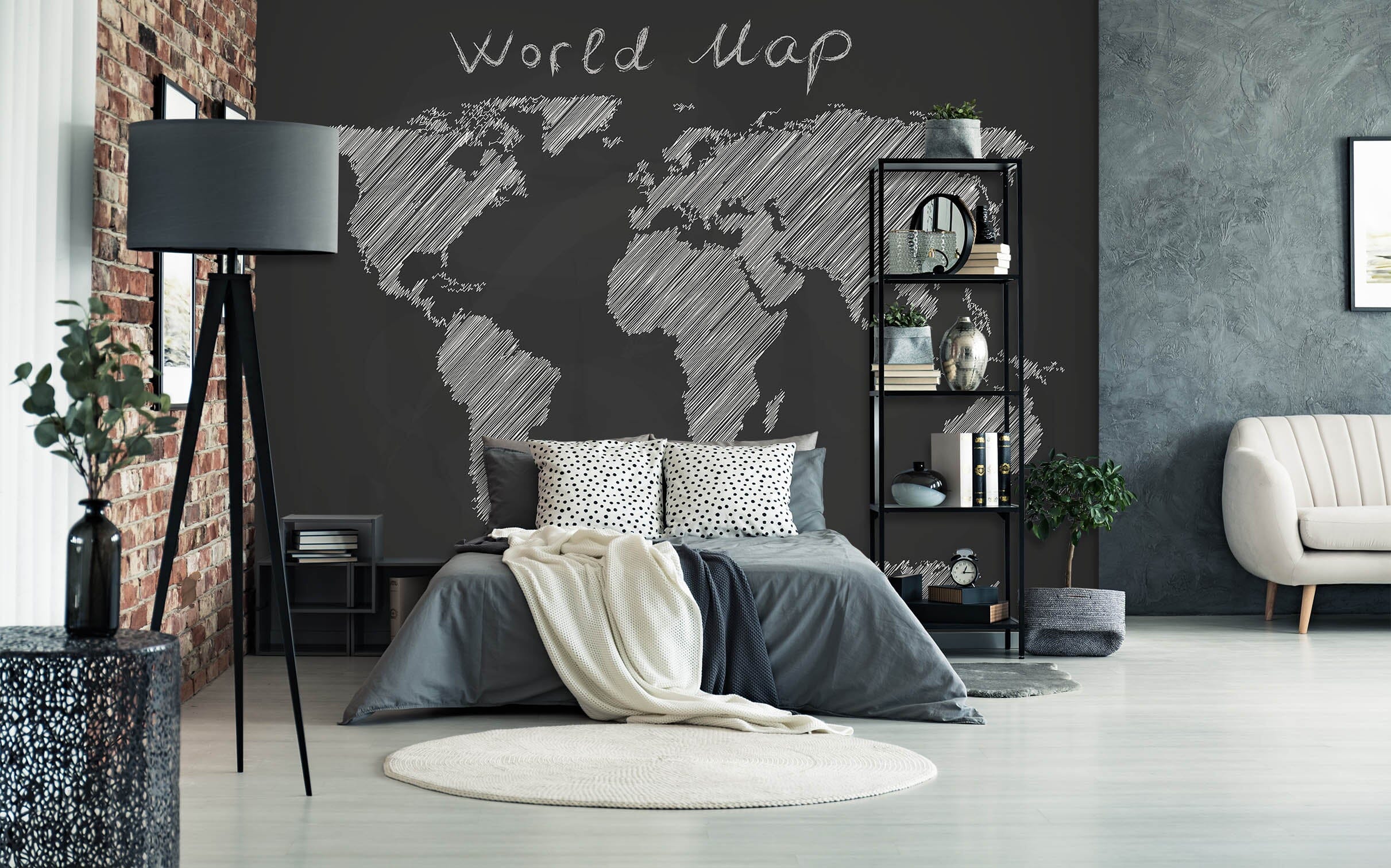 3D Sketch Art 2102 World Map Wall Murals Wallpaper AJ Wallpaper 2