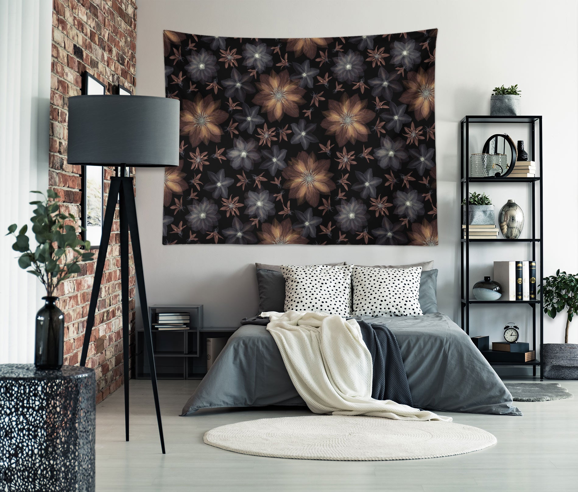 3D Flowers Pattern 116170 Assaf Frank Tapestry Hanging Cloth Hang