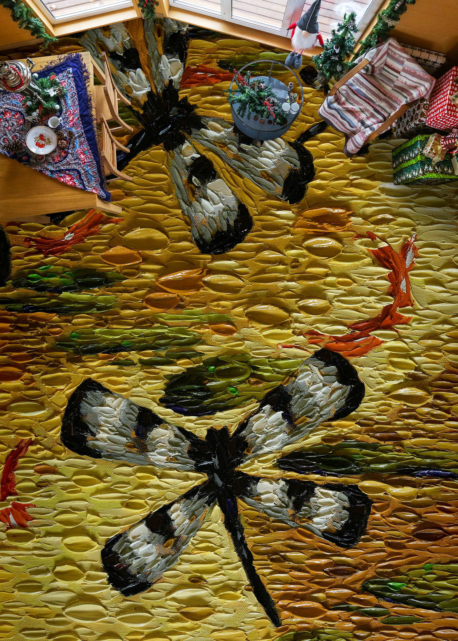 3D Dragonfly 102182 Dena Tollefson Floor Mural