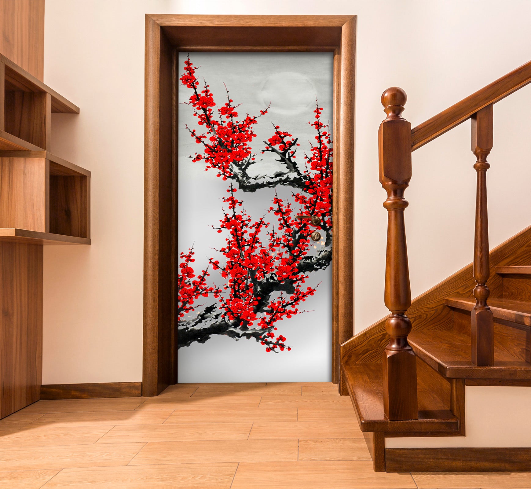 3D Plum Blossom 24019 Door Mural