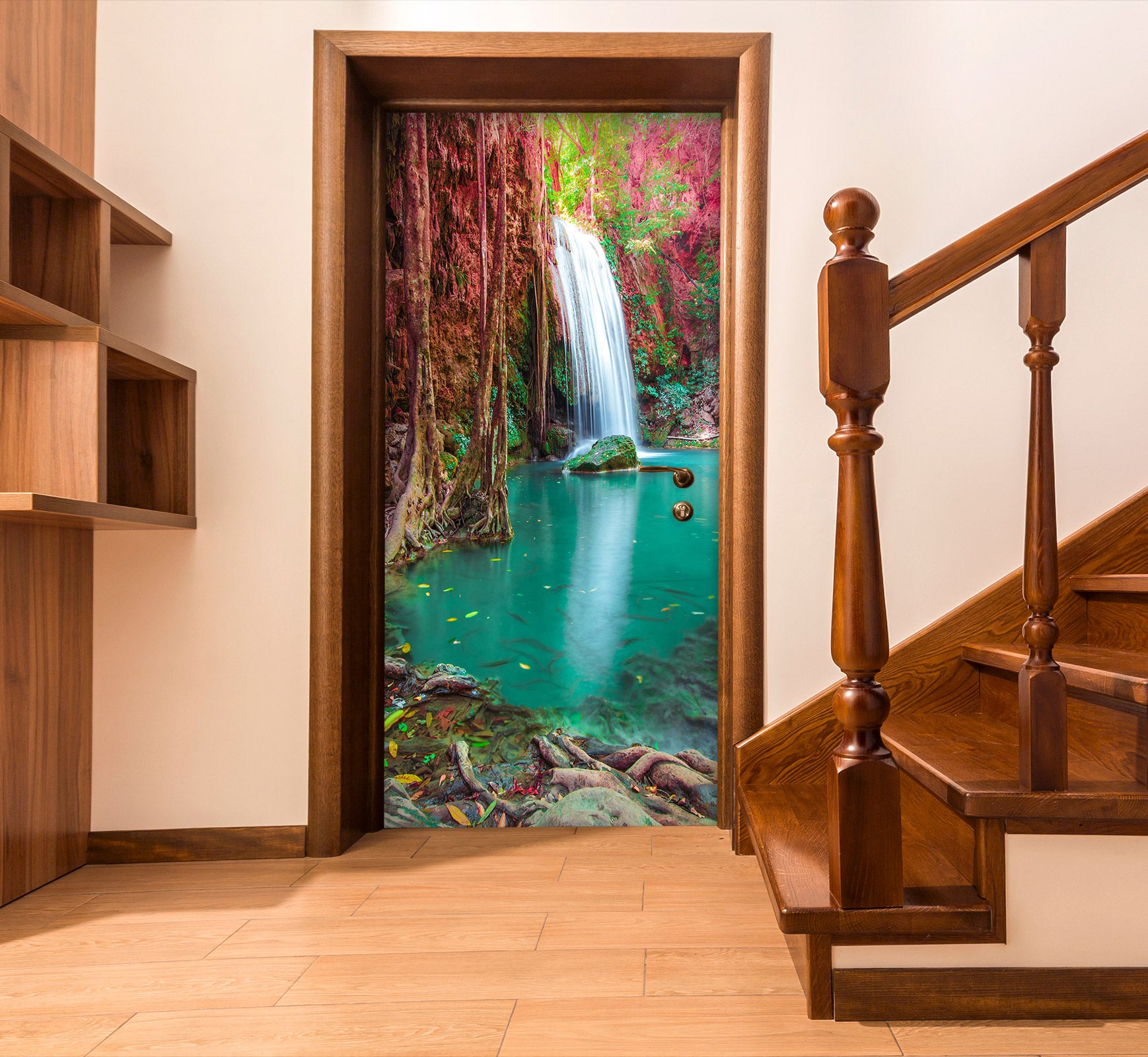 3D Stone Running Water 24162 Door Mural