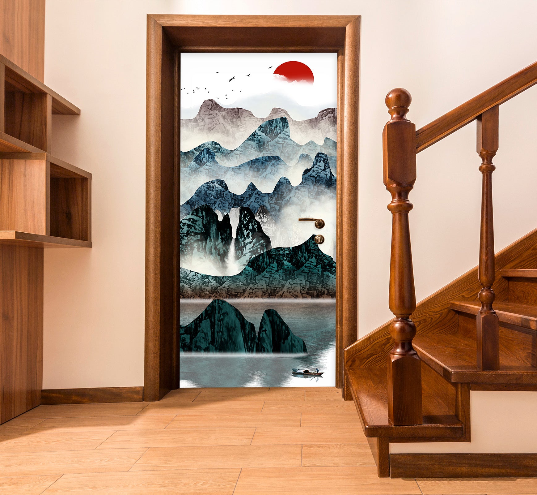 3D Mountains 21159 Door Mural