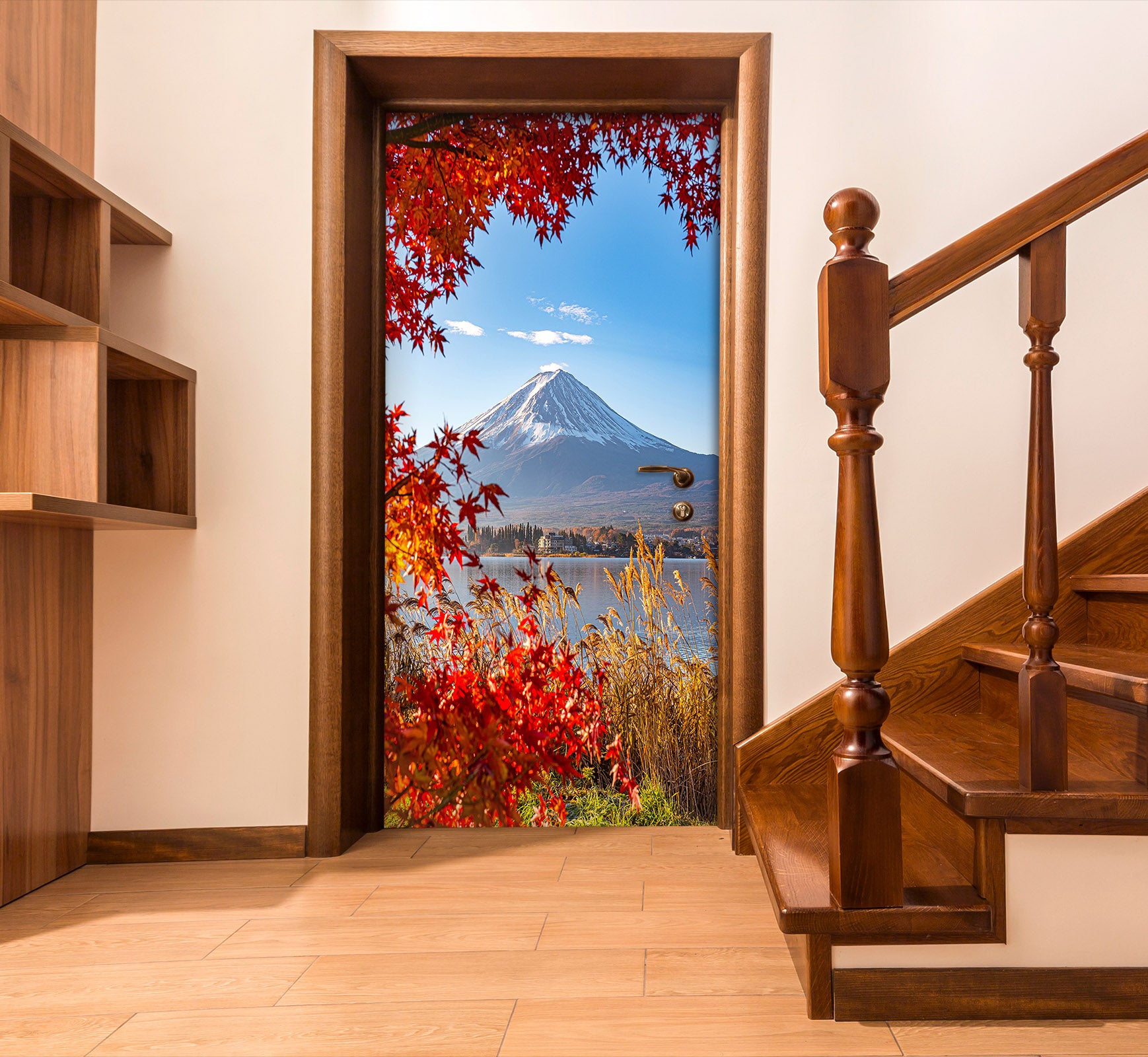 3D Snow Mountain Maple 22166 Door Mural