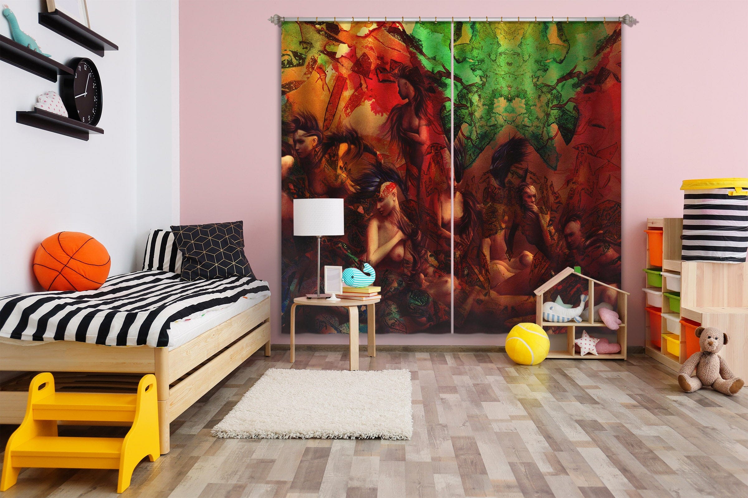 3D Life In Technicolor 045 Marco Cavazzana Curtain Curtains Drapes Curtains AJ Creativity Home