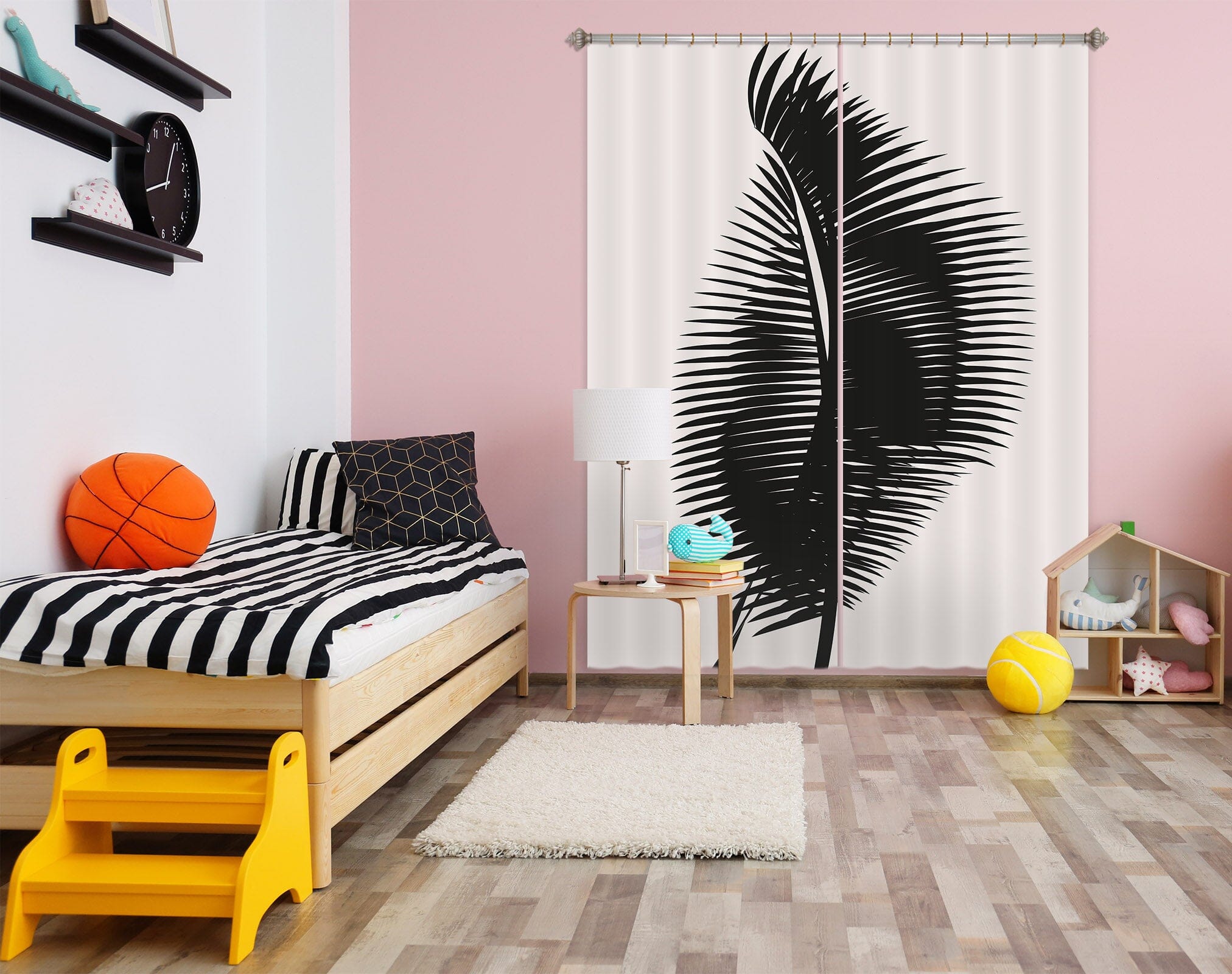 3D Black Geometrica 1046 Boris Draschoff Curtain Curtains Drapes Curtains AJ Creativity Home